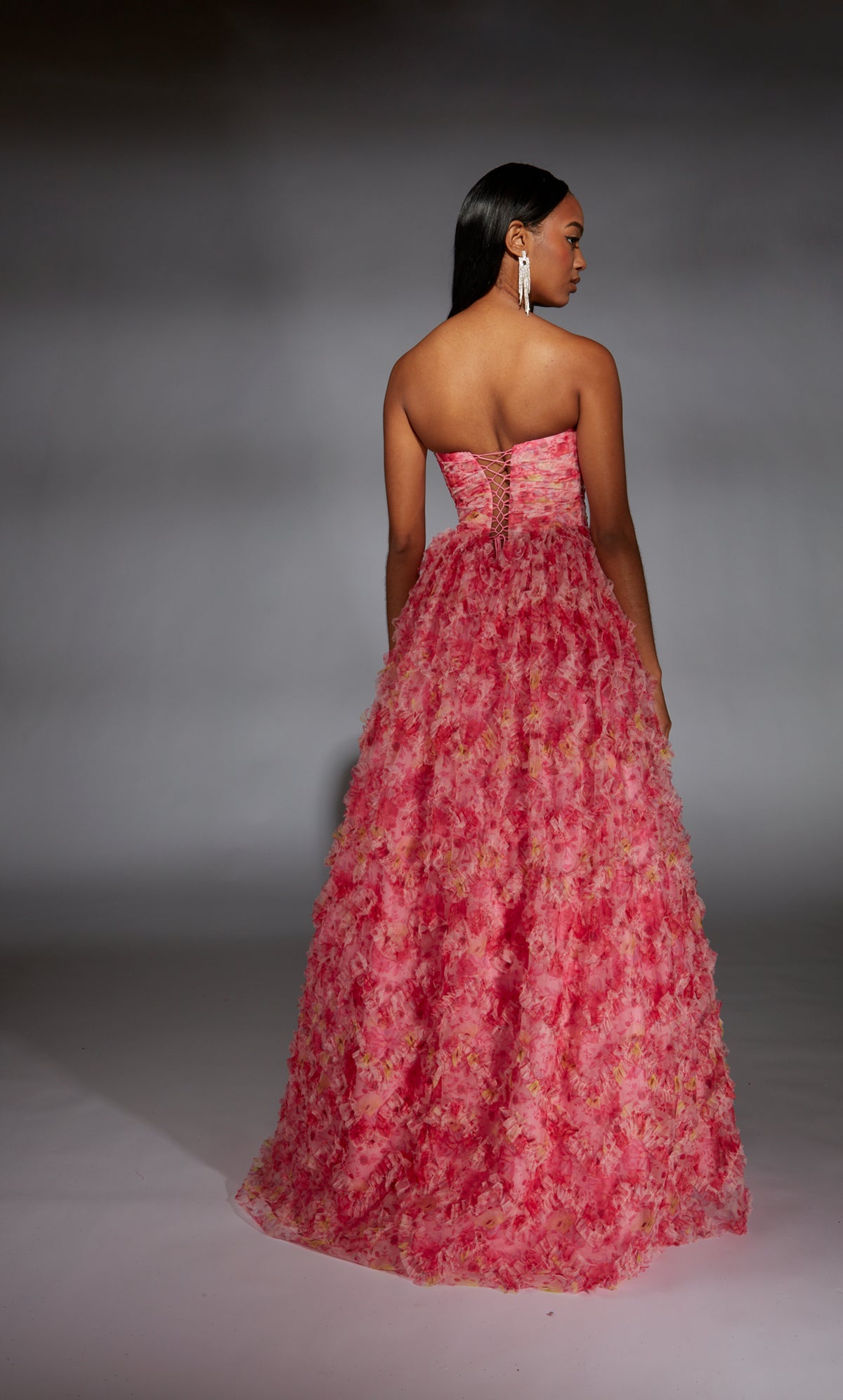 Formal Dress: 61816. Long, Strapless, Medium Fullness, Lace-up Back