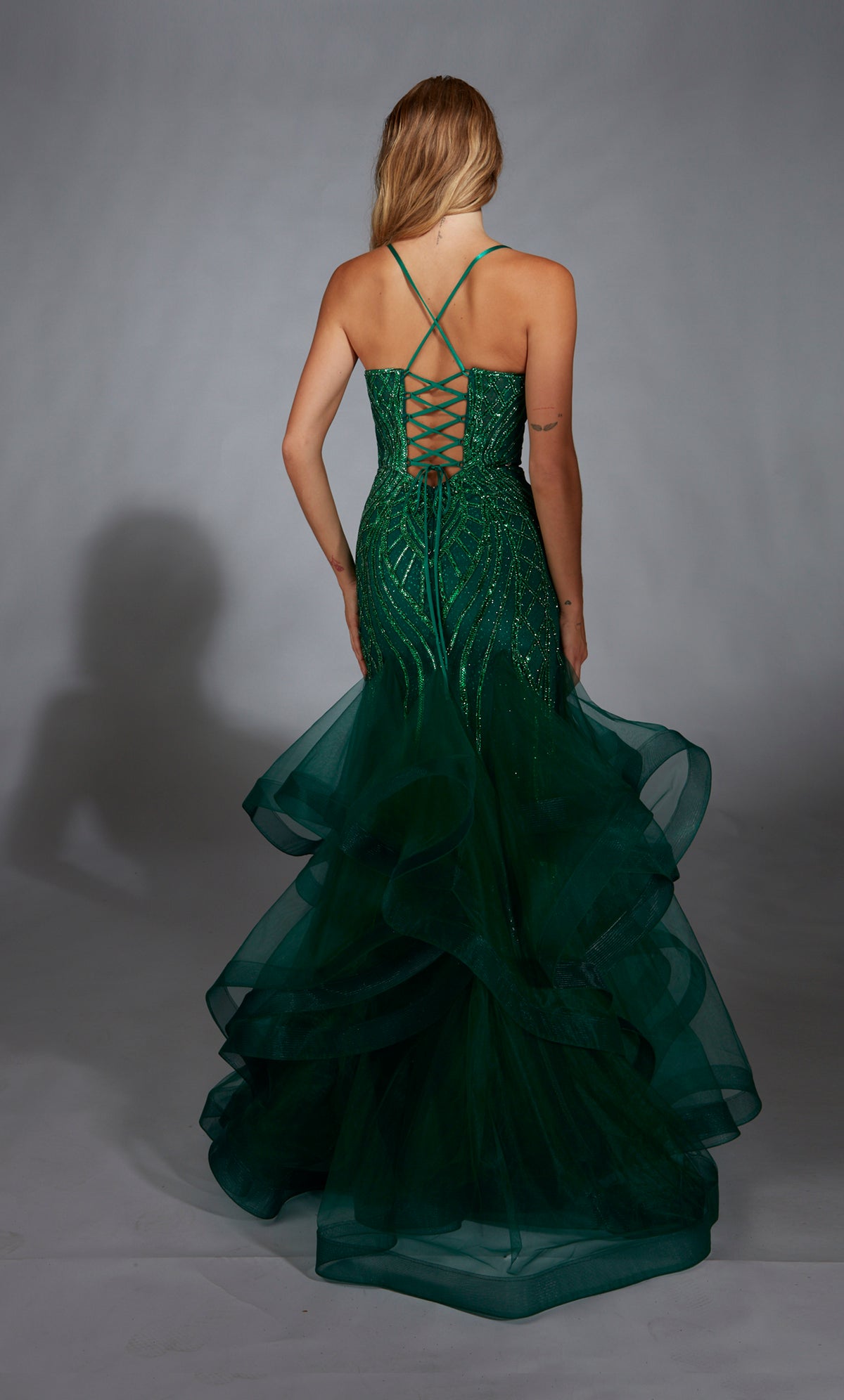 ALYCE Paris 61818 Alyce Long Plunging Embellished Mermaid Dress