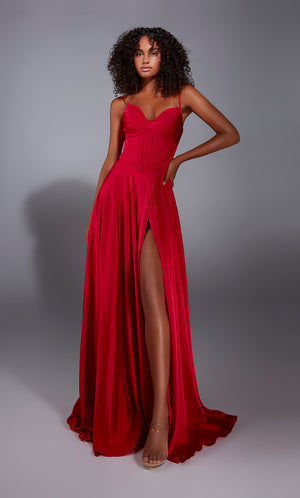 Formal Dress: 61828. Long, Sweetheart Neckline, Flowy, Lace-up Back