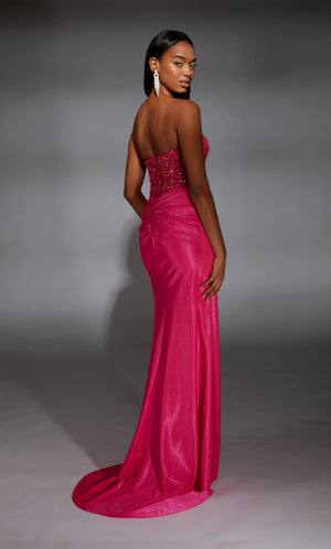 Formal Dress: 61844. Long, Strapless, Straight, Closed