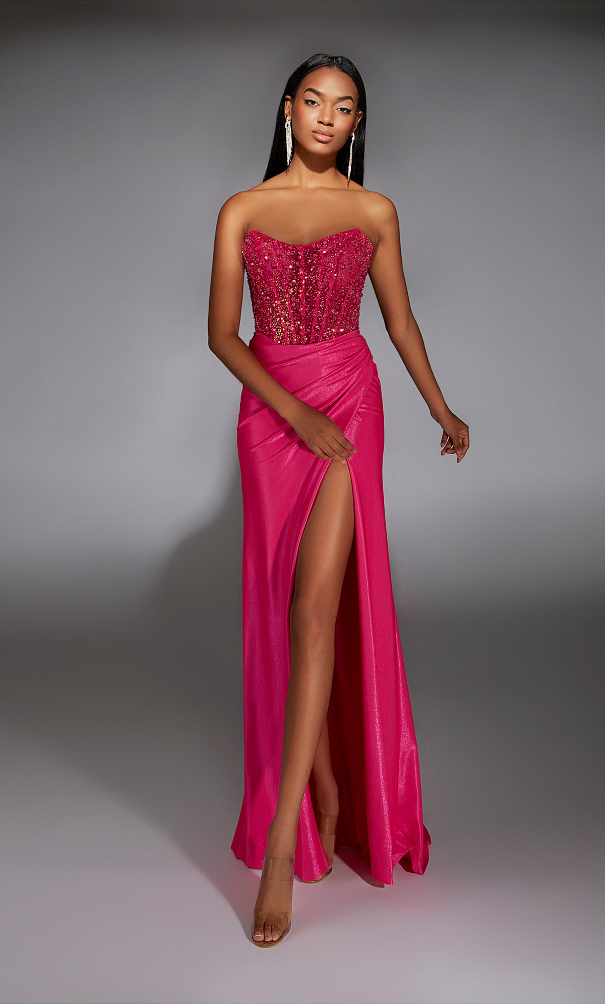 Formal Dress: 61844. Long, Strapless, Straight, Closed