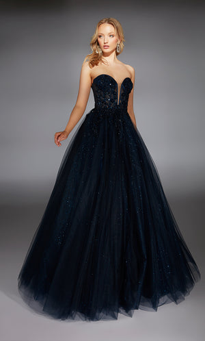 Formal Dress: 61846. Long, Strapless, Ballgown, Closed Back