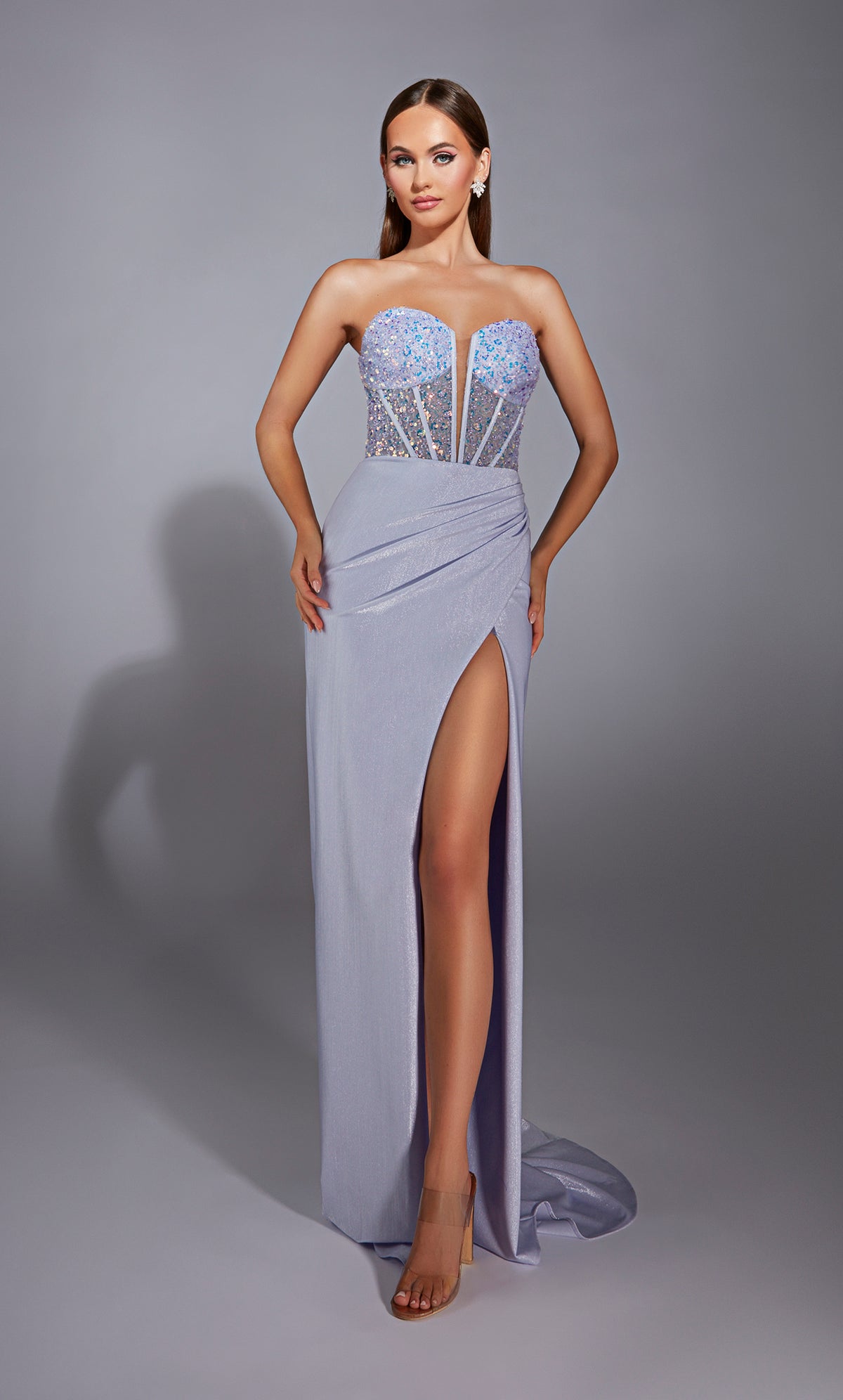 ALYCE Paris 61856 Alyce Long Strapless Illusion Straight Dress