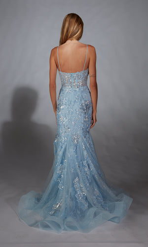 Formal Dress: 61867. Long, Plunging Neckline, Mermaid, Closed Back