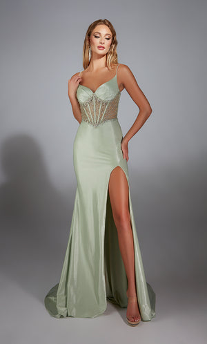 Formal Dress: 61916. Long, Sweetheart Neckline, Straight, Lace-up Back