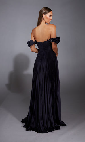 Formal Dress: 61946. Long, Off The Shoulder, A Line, Closed Back