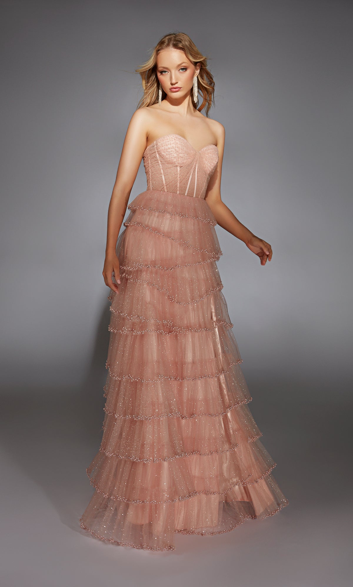 Formal Dress: 61956. Long, Strapless, A Line, Closed Back