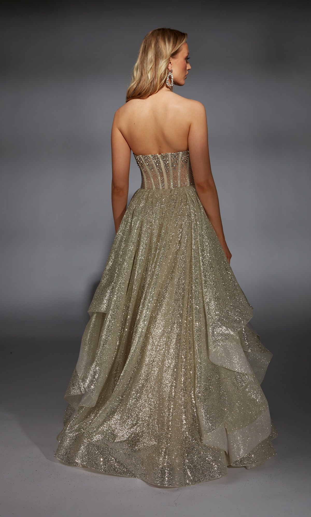 Formal Dress: 61971. Long, Strapless, Ballgown, Closed Back