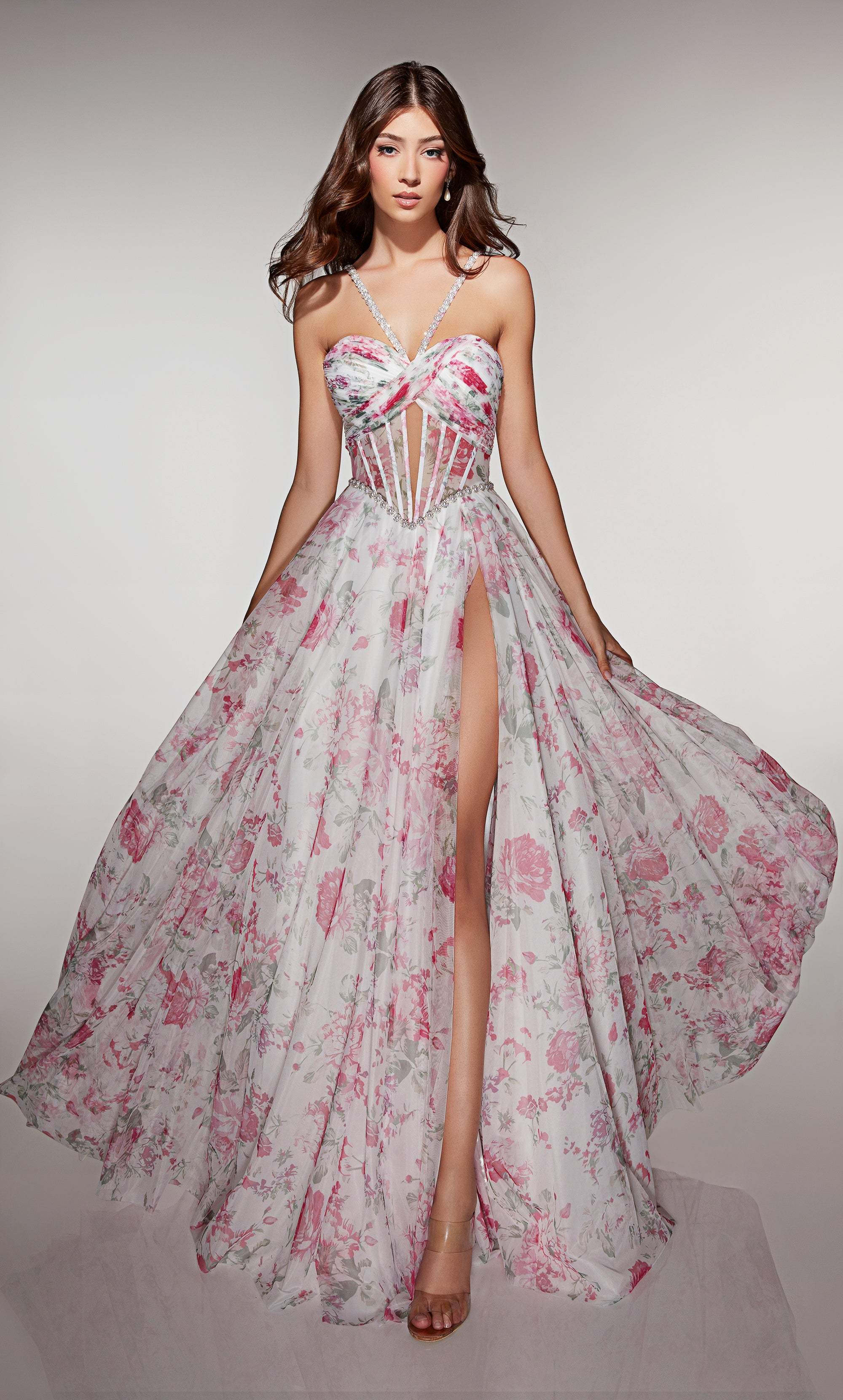 ALYCE Paris 61994 Alyce Long Sweetheart Neckline Embellished A Line Dr