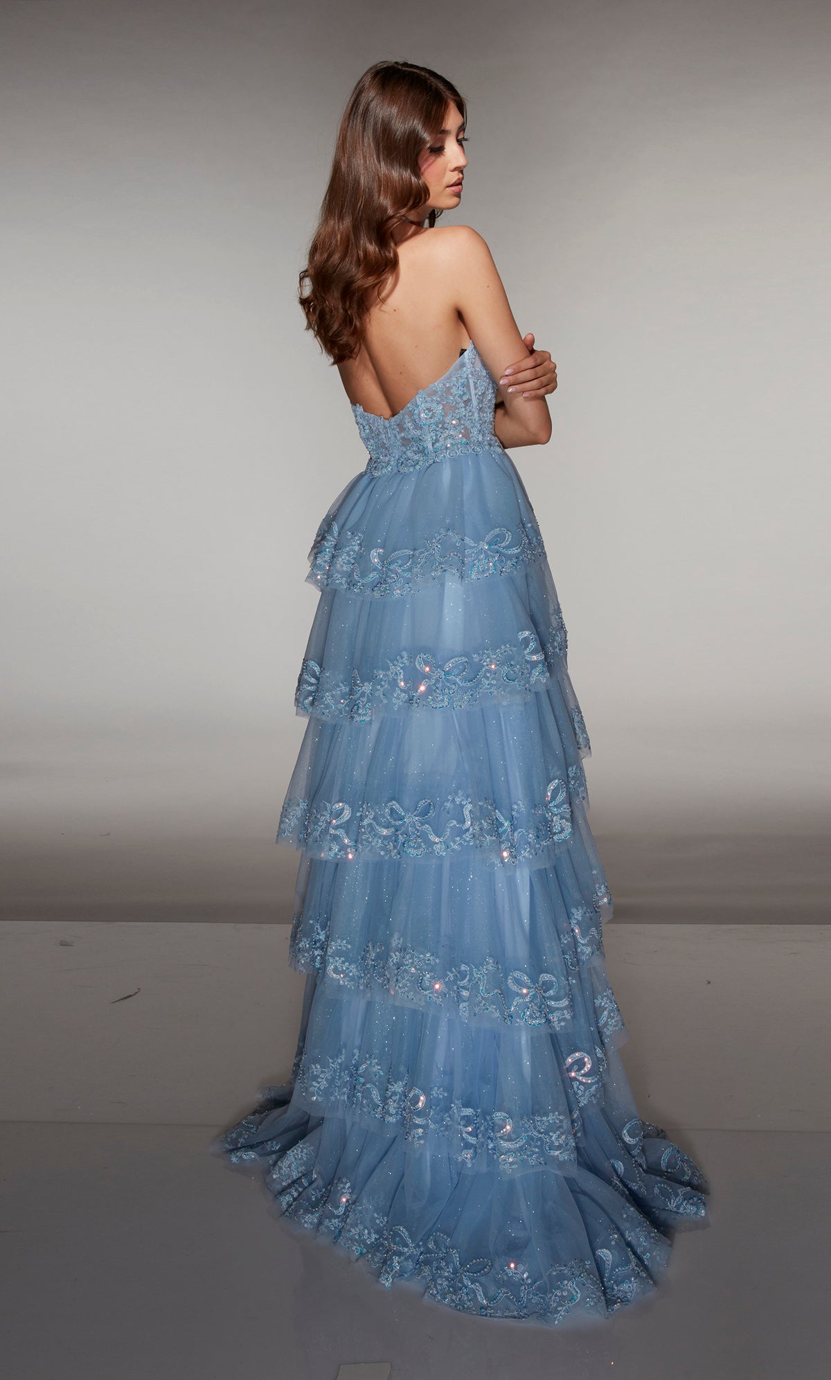 ALYCE Paris 62037 Alyce Long Halter Neckline Embellished A Line Dress
