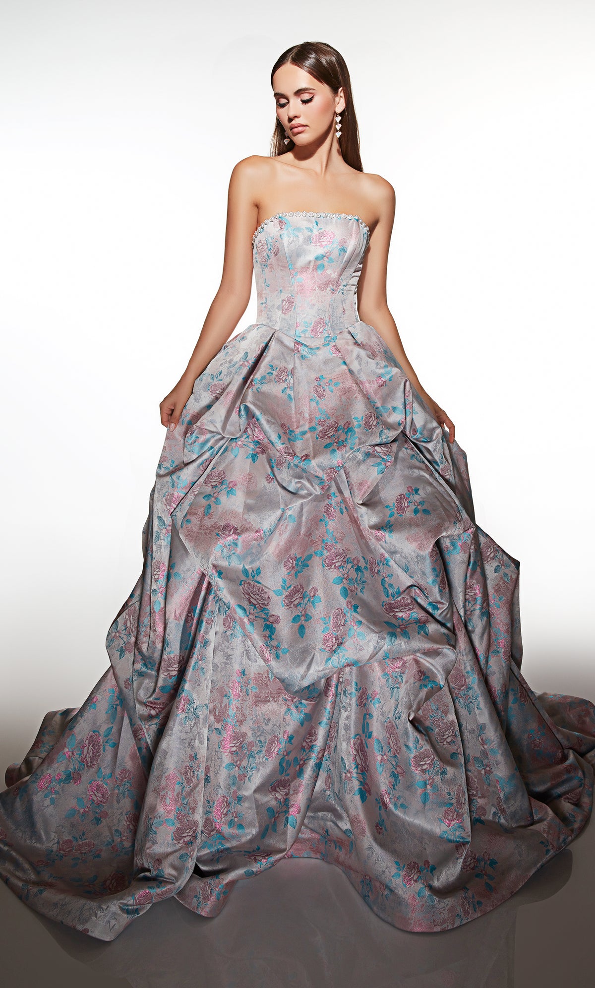 ALYCE Paris 62039 Alyce Long Strapless Neckline Embellished Ballgown Dress