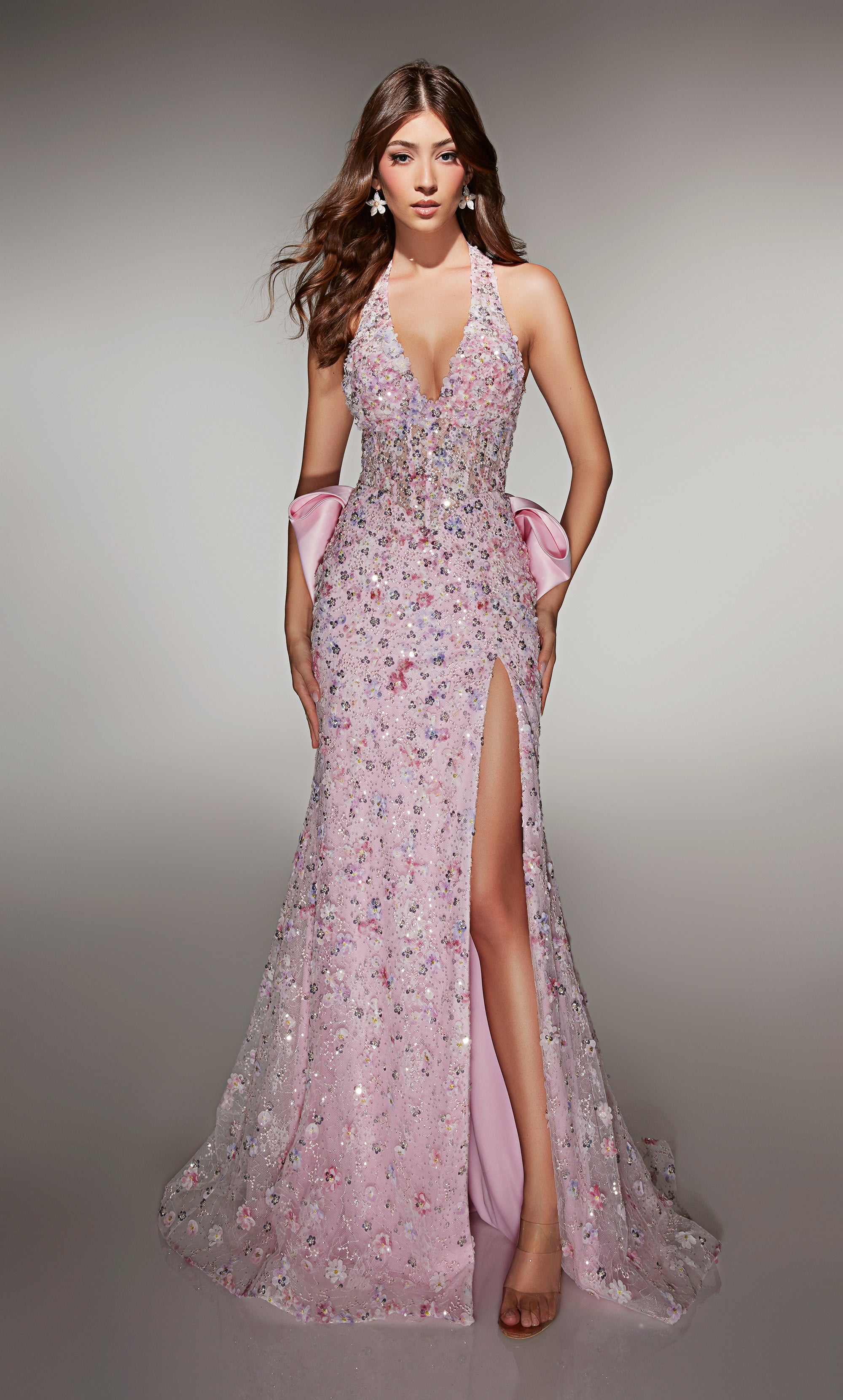 ALYCE Paris 62044 Alyce Long Halter Neckline Embellished Straight Dres - Alyce Paris ALYCE Paris 62044 Alyce Long Halter Neckline Embellished Straight Dres - Alyce Paris