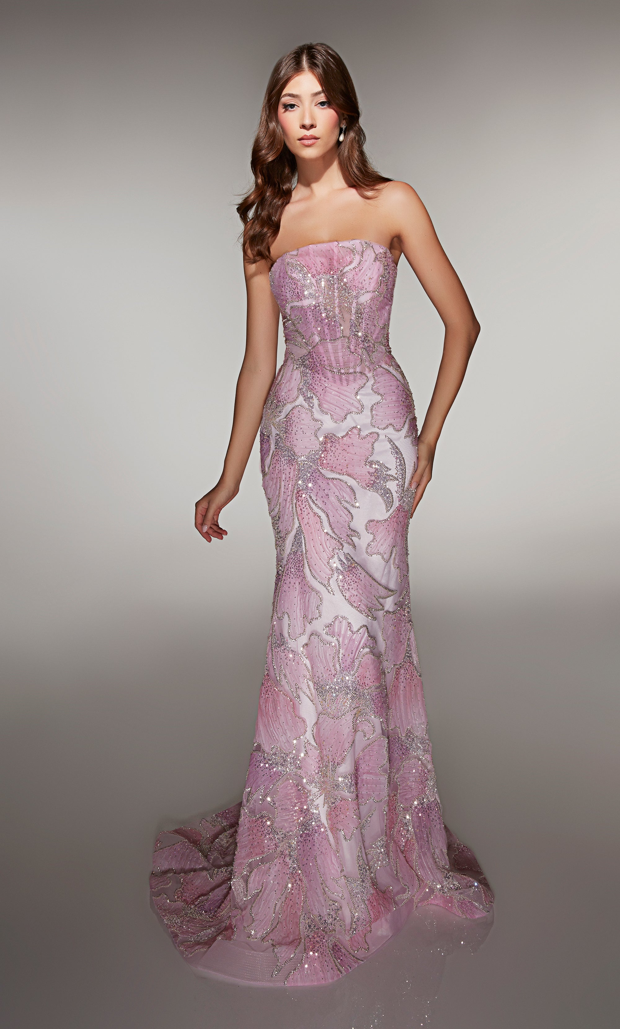 ALYCE Paris 62049 Alyce Long Straight Across Neckline Shimmery/sparkly - Alyce Paris ALYCE Paris 62049 Alyce Long Straight Across Neckline Shimmery/sparkly - Alyce Paris