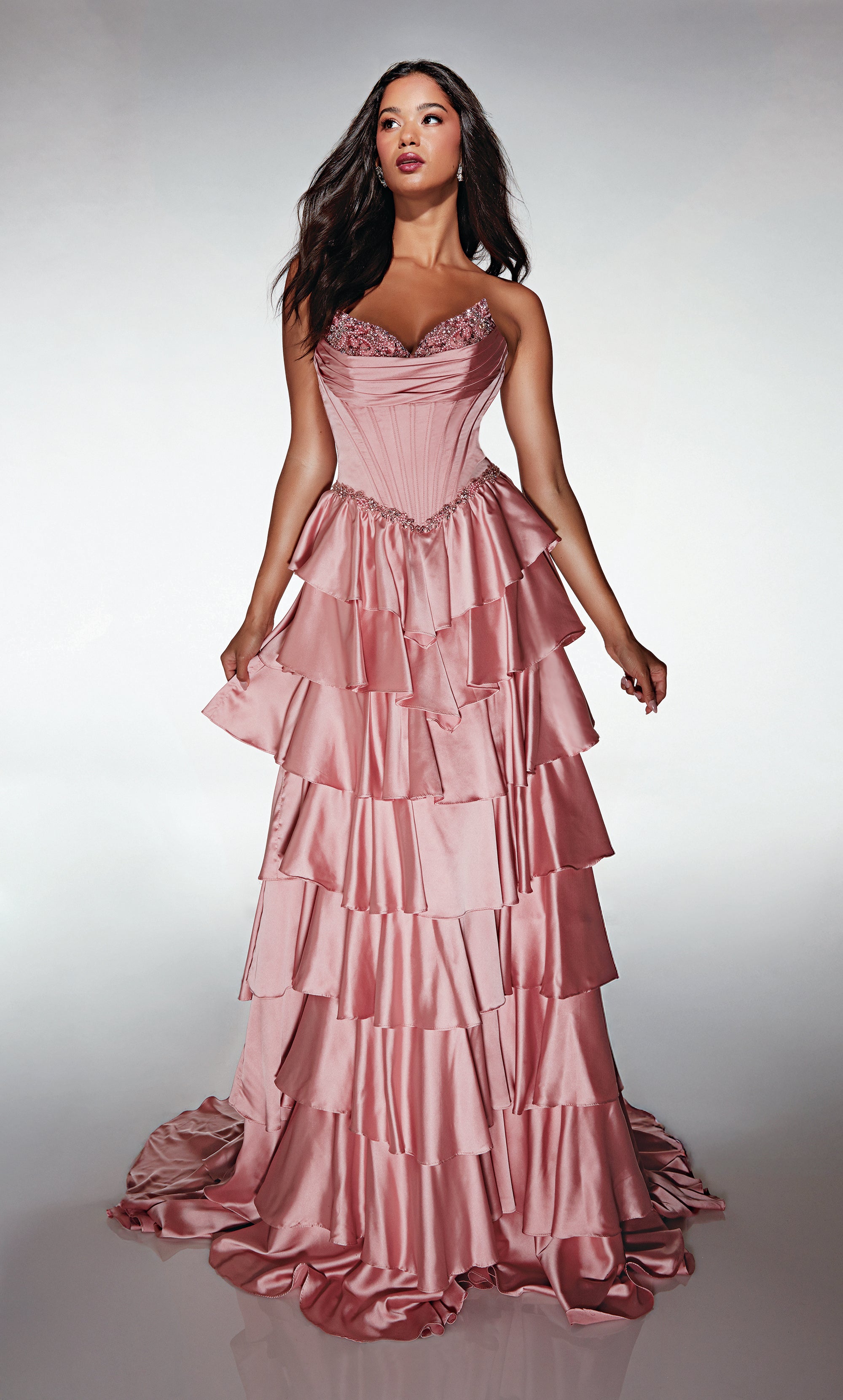 ALYCE Paris 62050 Alyce Long Off The Shoulder Neckline Ruffles A Line | ALYCE Paris ALYCE Paris 62050 Alyce Long Off The Shoulder Neckline Ruffles A Line | ALYCE Paris