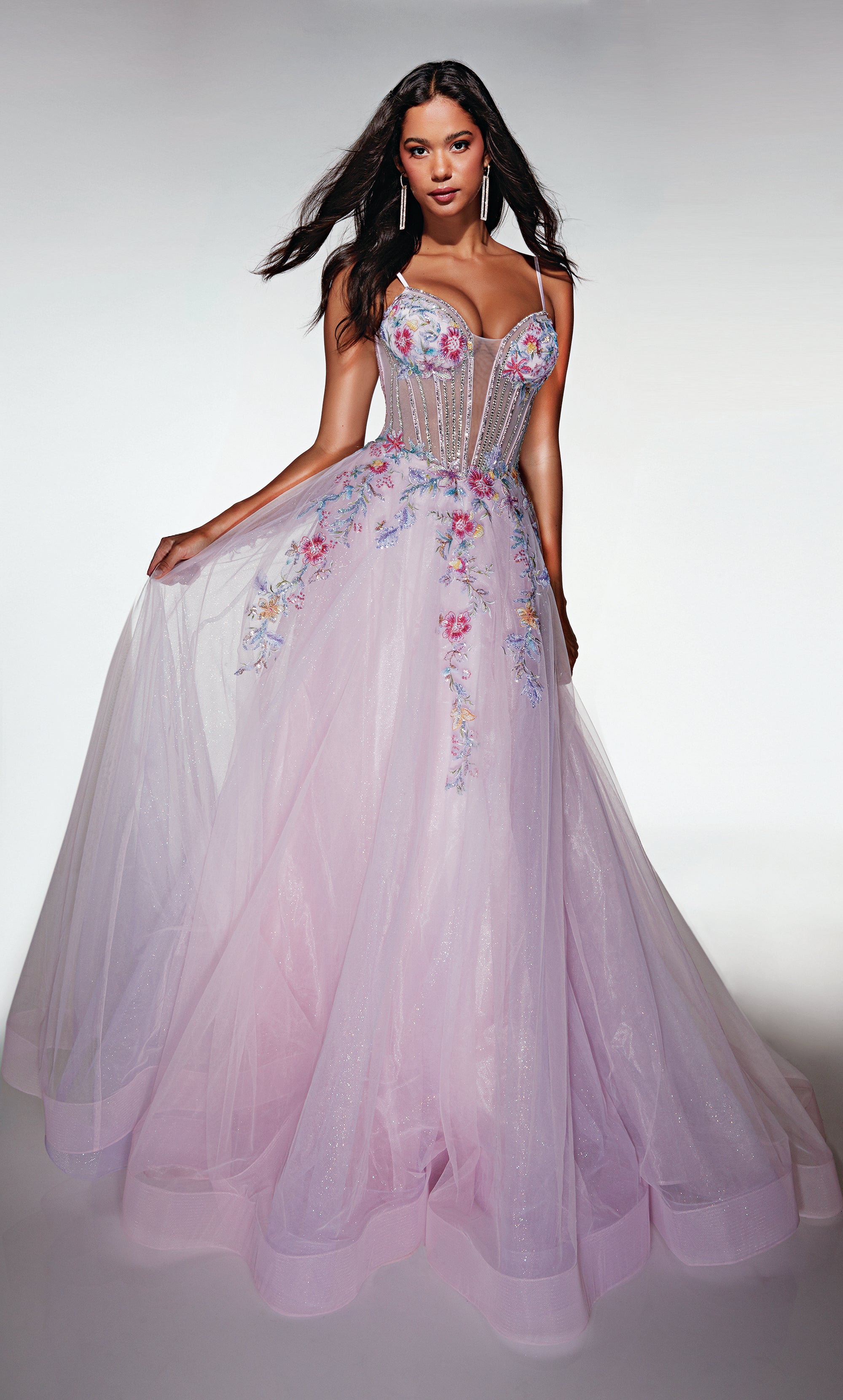 ALYCE Paris 62068 Alyce Long Plunging Neckline 80s Inspired