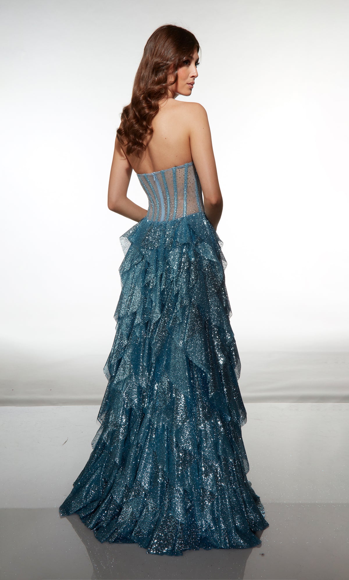 ALYCE Paris 62081 Alyce Long Scooped Neckline Embellished A Line Dress