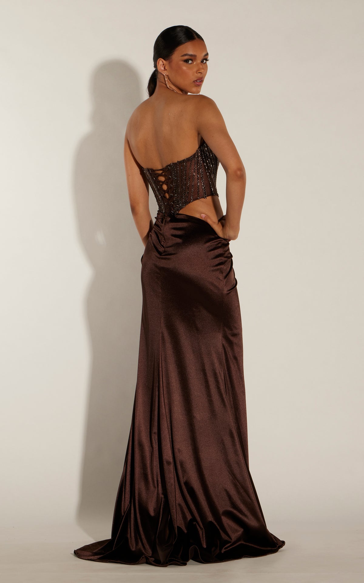 ALYCE Paris 62087 Alyce Long Sweetheart Neckline Slit Straight Dress
