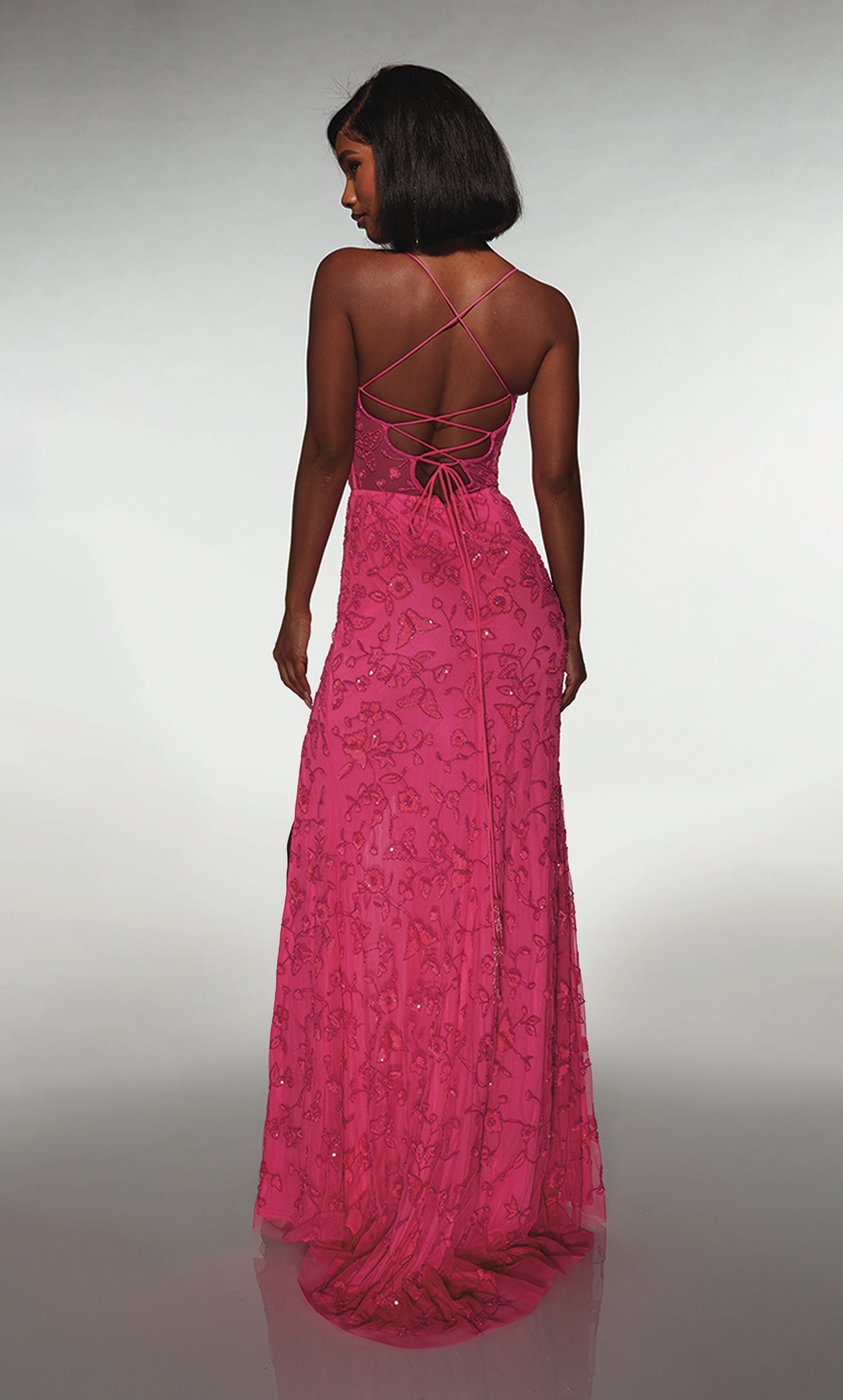 ALYCE Paris 62139 Alyce Long Plunging Neckline Illusion Straight Dress | ALYCE Paris ALYCE Paris 62139 Alyce Long Plunging Neckline Illusion Straight Dress | ALYCE Paris