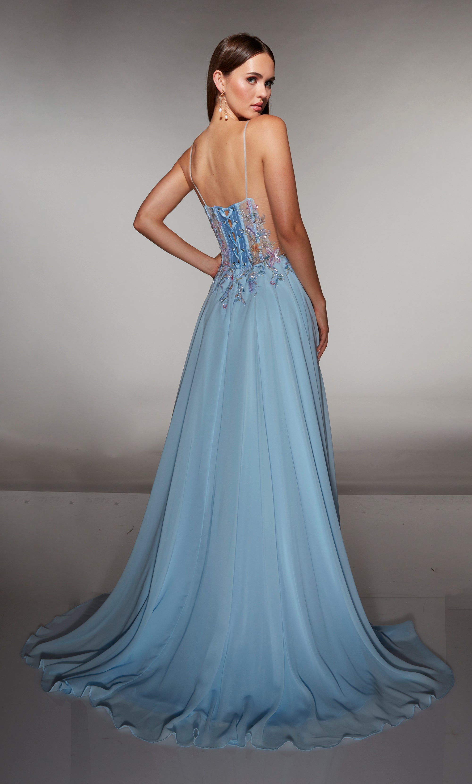 ALYCE Paris 62179 Alyce Long Plunging Neckline Slit A Line Dress | ALYCE Paris ALYCE Paris 62179 Alyce Long Plunging Neckline Slit A Line Dress | ALYCE Paris