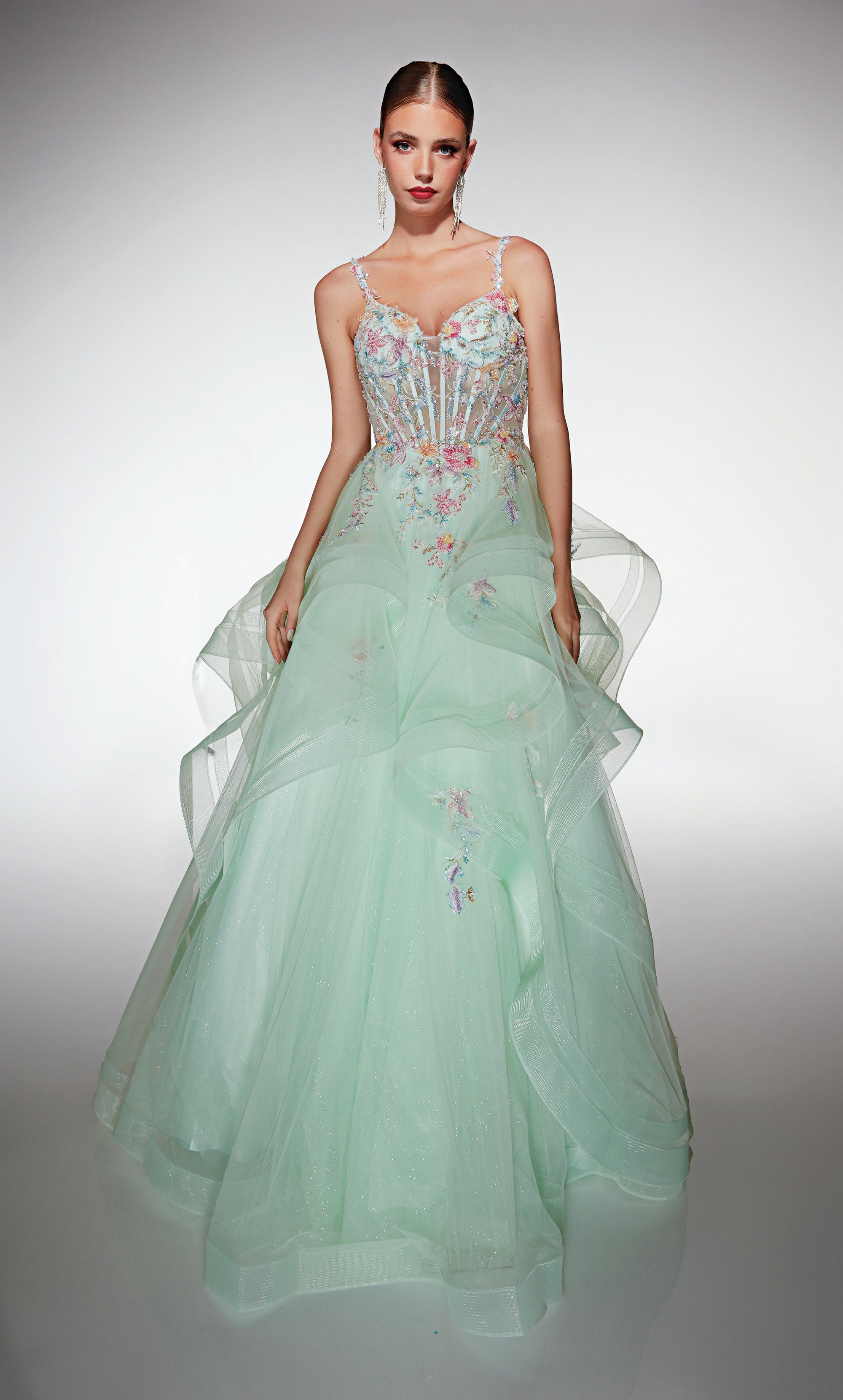 ALYCE Paris 62201 Alyce Long Sweetheart Neckline Waterfall Ballgown Dr - Alyce Paris ALYCE Paris 62201 Alyce Long Sweetheart Neckline Waterfall Ballgown Dr - Alyce Paris