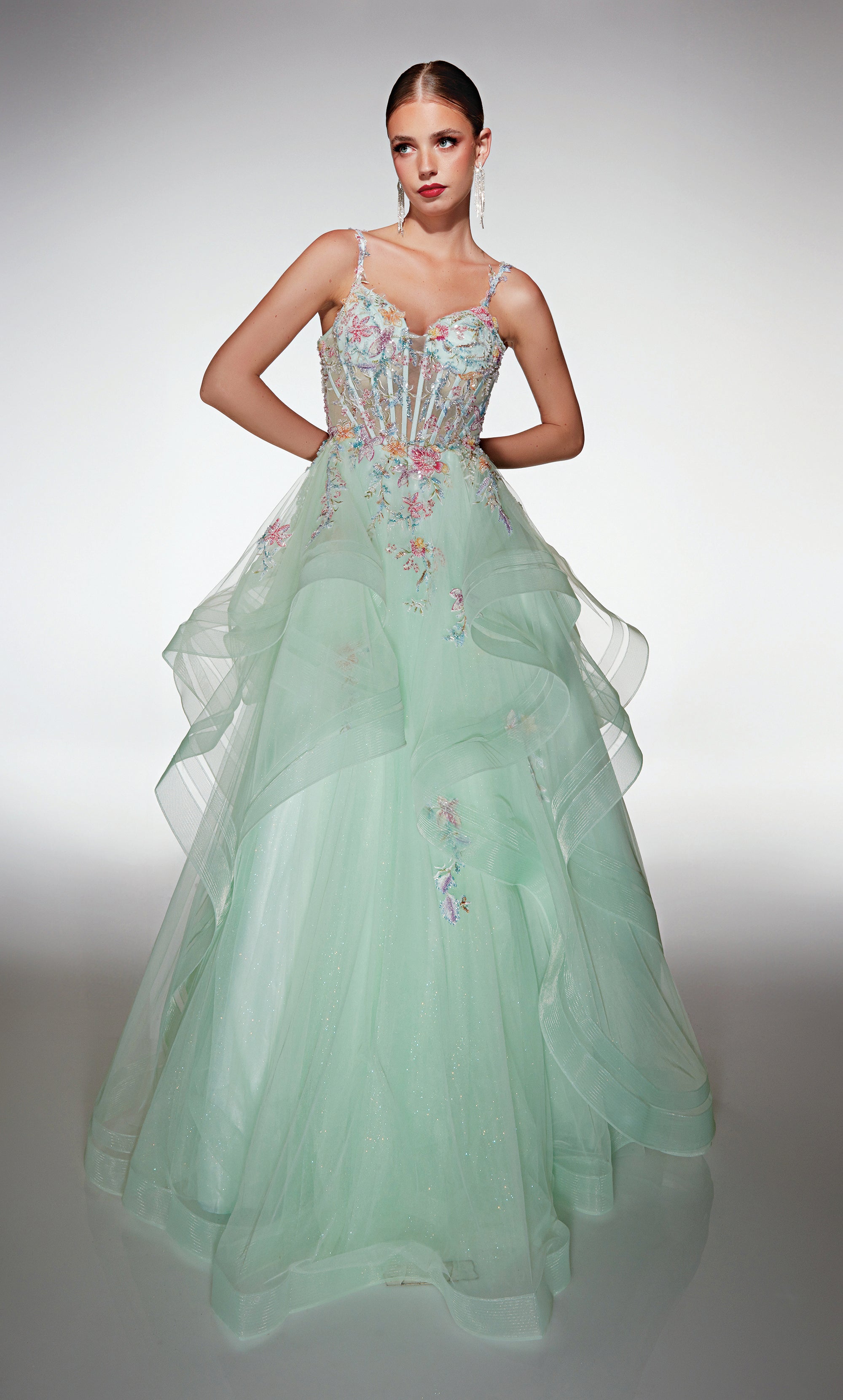ALYCE Paris 62201 Alyce Long Sweetheart Neckline Waterfall Ballgown Dr - Alyce Paris ALYCE Paris 62201 Alyce Long Sweetheart Neckline Waterfall Ballgown Dr - Alyce Paris