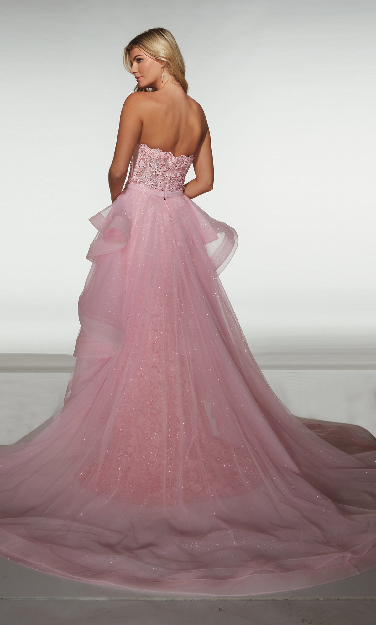 ALYCE Paris 62206 Alyce Long Plunging Neckline Two-piece Straight Dress