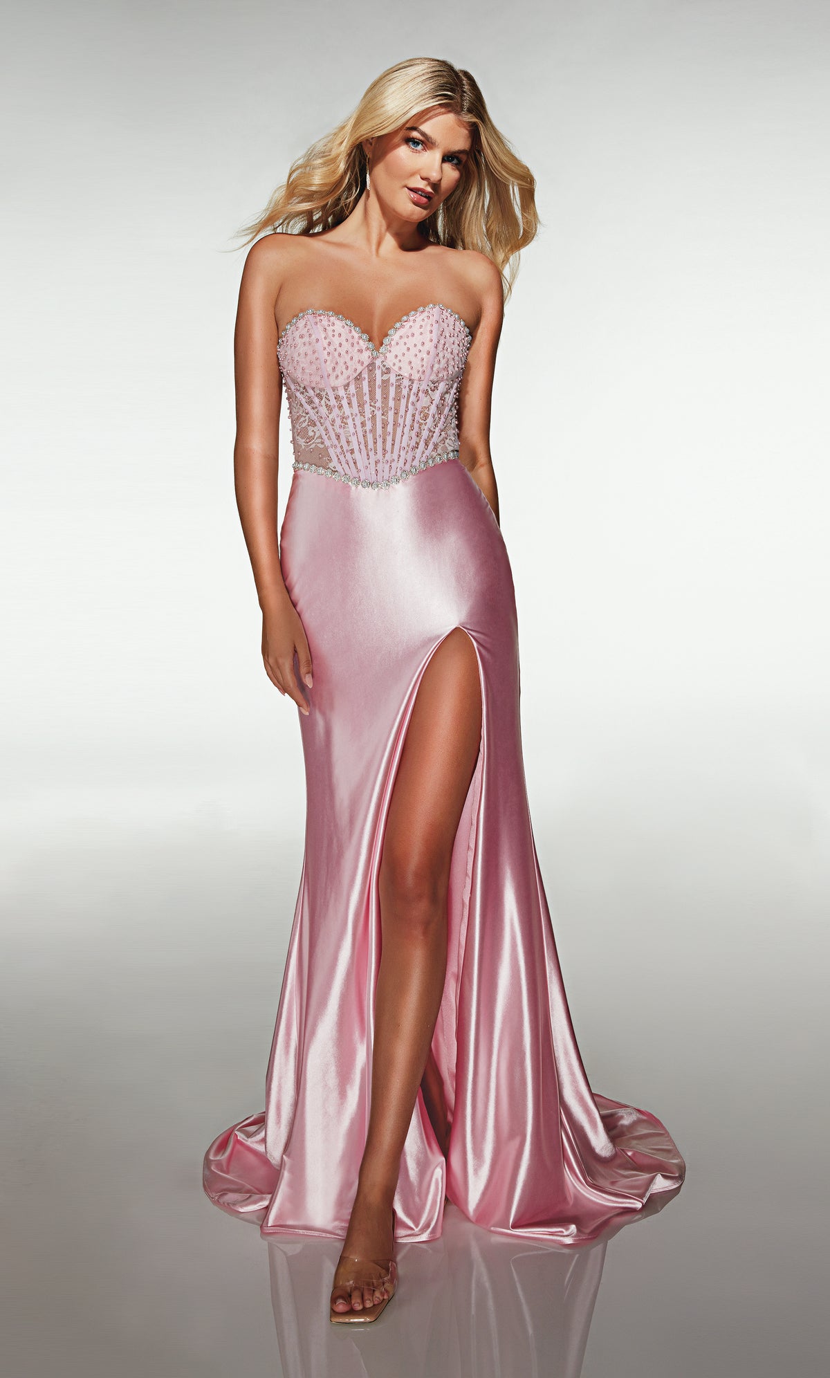 ALYCE Paris 62209 Alyce Long Sweetheart Neckline Corset Straight Dress