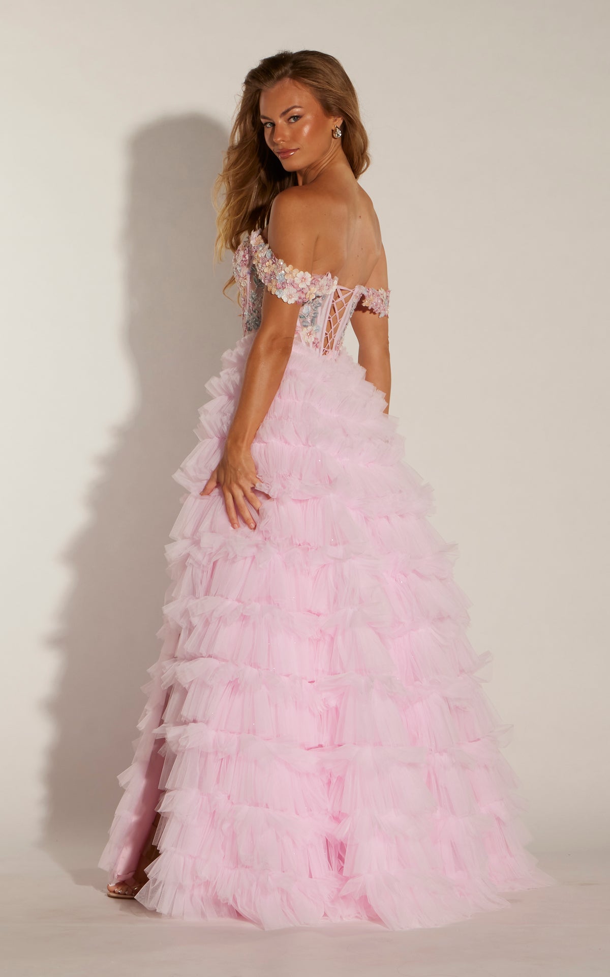 ALYCE Paris 62241 Alyce Long Off The Shoulder Neckline Ruched/draped Ballgown Dress