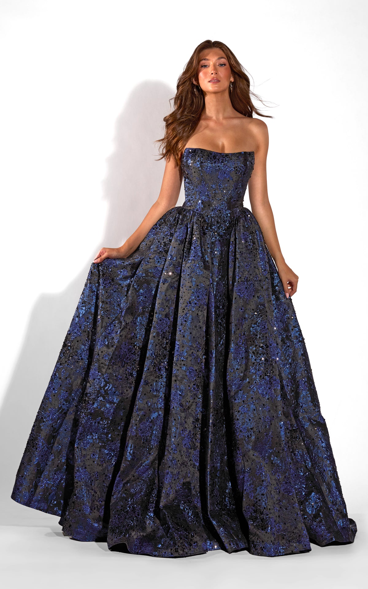 ALYCE Paris 62337 Alyce Long Strapless Neckline Embellished Ballgown Dress