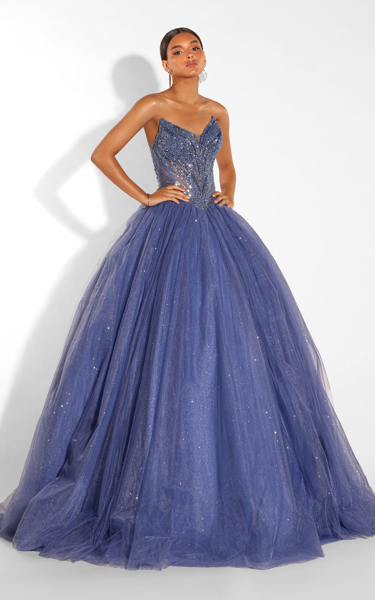 ALYCE Paris 62424 Alyce Long Plunging Neckline Shimmery/sparkly Ballgown Dress