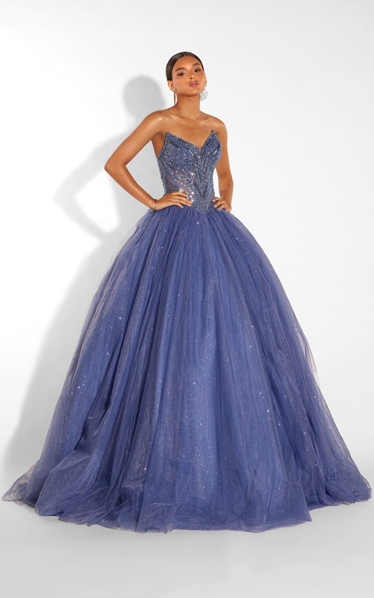 ALYCE Paris 62424 Alyce Long Plunging Neckline Shimmery/sparkly Ballgown Dress