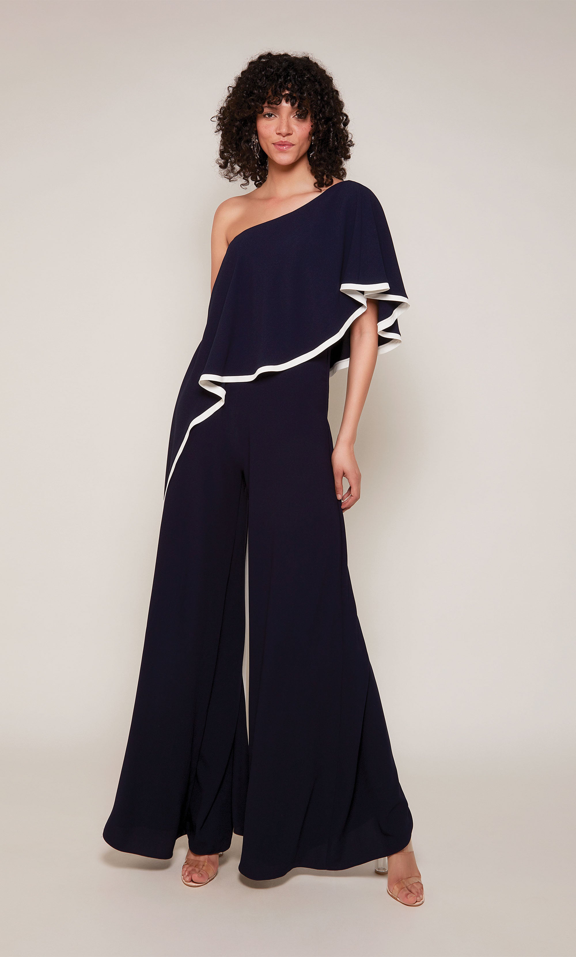 Formal Dress: 70049. Long, One Shoulder, Jumpsuit, Closed Formal Dress: 70049. Long, One Shoulder, Jumpsuit, Closed