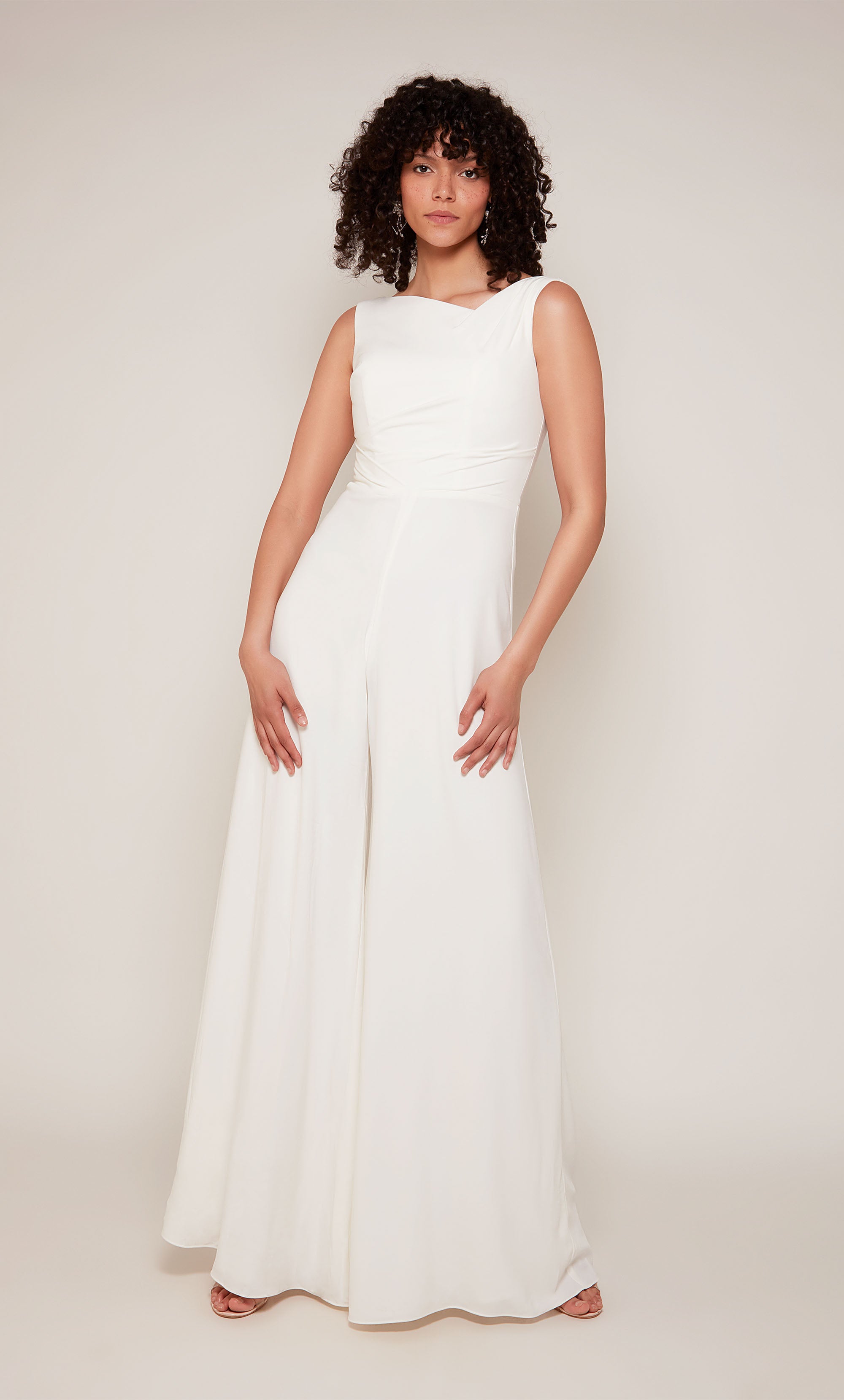 white dress jumpsuit Thinking Out Loud Backless Available In White AKIRA Belle Bandage Jumpsuit With