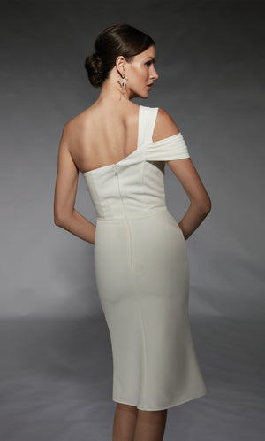 Formal Dress: 70054. Short, One Shoulder, Straight, Closed Back