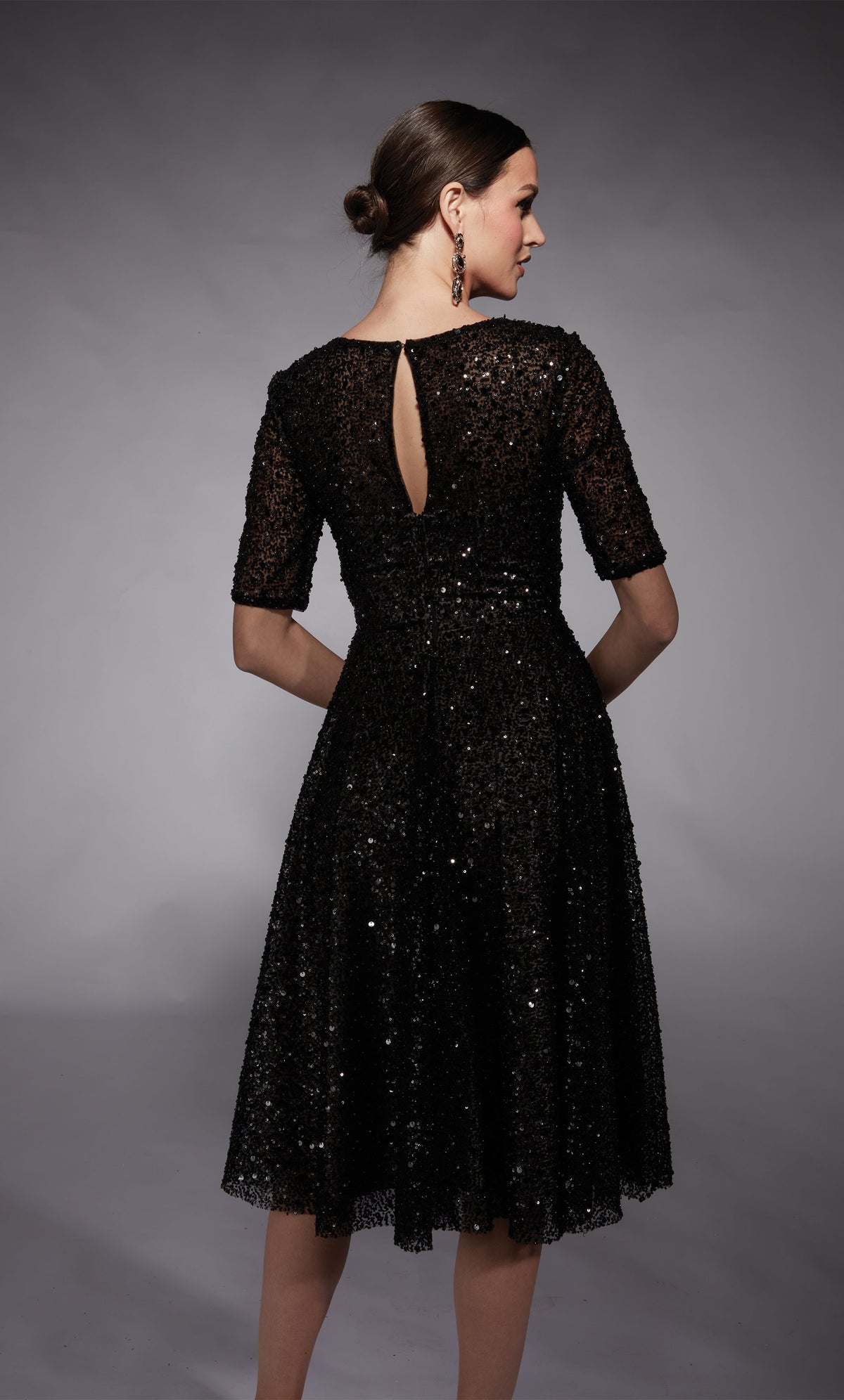 Formal Dress: 70062. Short, Illusion Neckline, A-line
