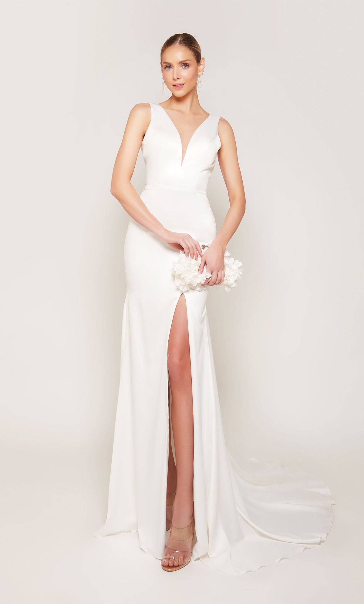 ALYCE Paris 7091 Bridal Plunging Train Mermaid Dress