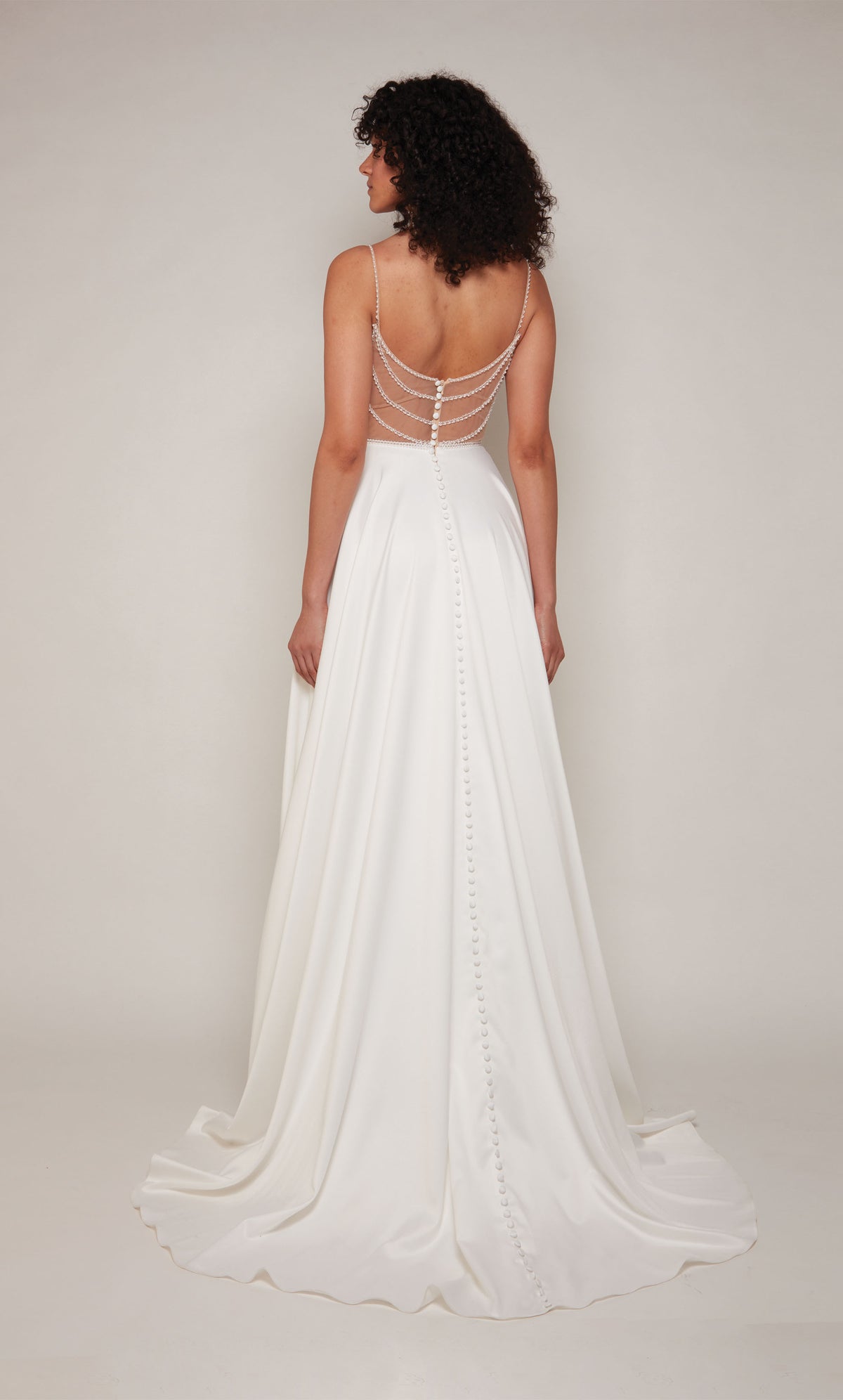 ALYCE Paris 7099 Bridal V-neck Embellished A Line Dress