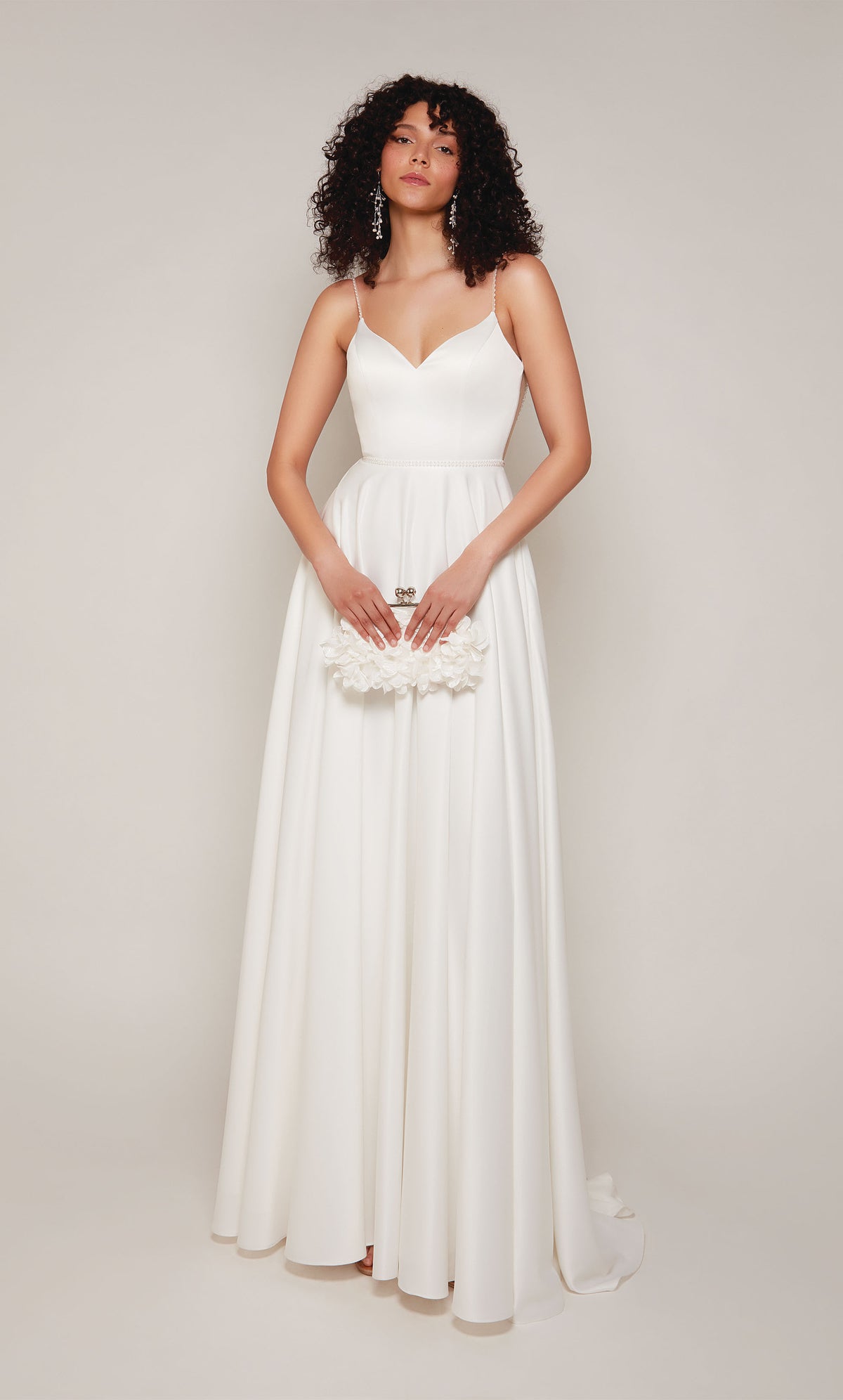 ALYCE Paris 7099 Bridal V-neck Embellished A Line Dress