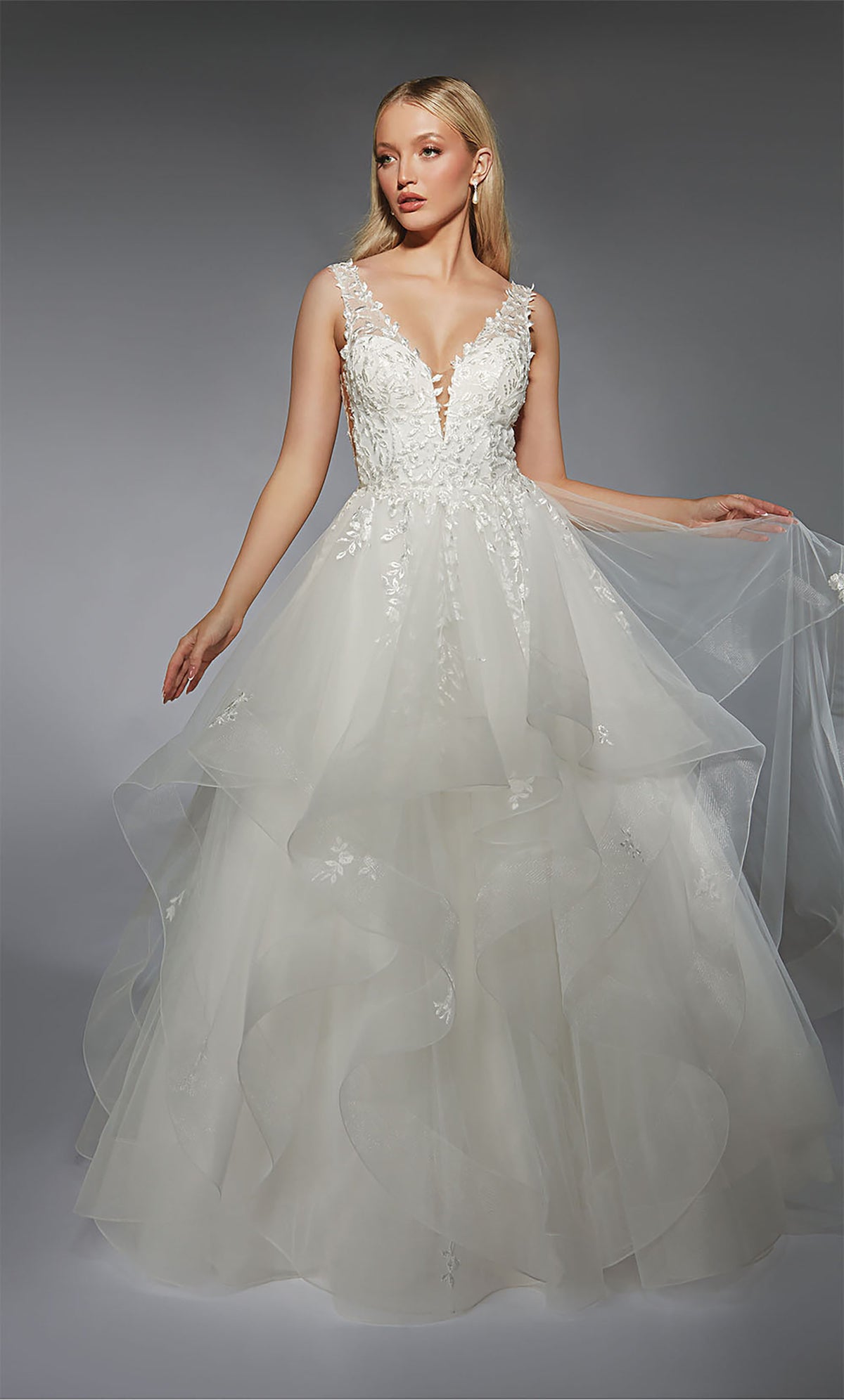 ALYCE Paris 7126 Bridal Plunging Corset Ballgown Dress