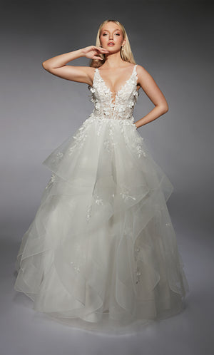 Formal Dress: 7131. Long, Plunging Neckline, Ball Gown