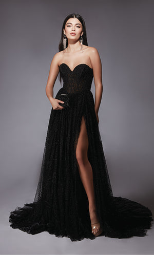 Formal Dress: 7133. Long, Sweetheart Neckline, A-line