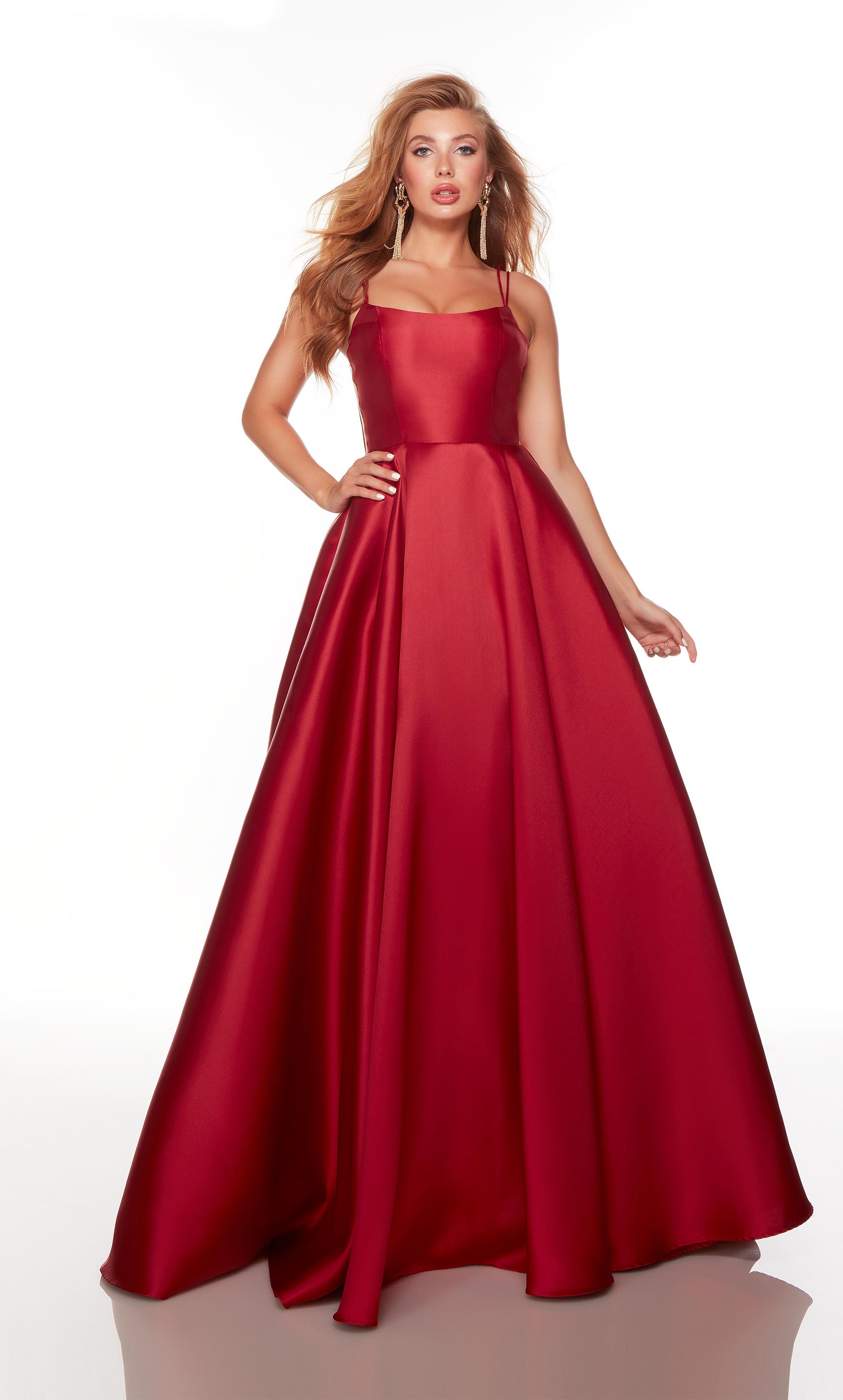 Red Color Georgette Thread Work Anarkali Dress