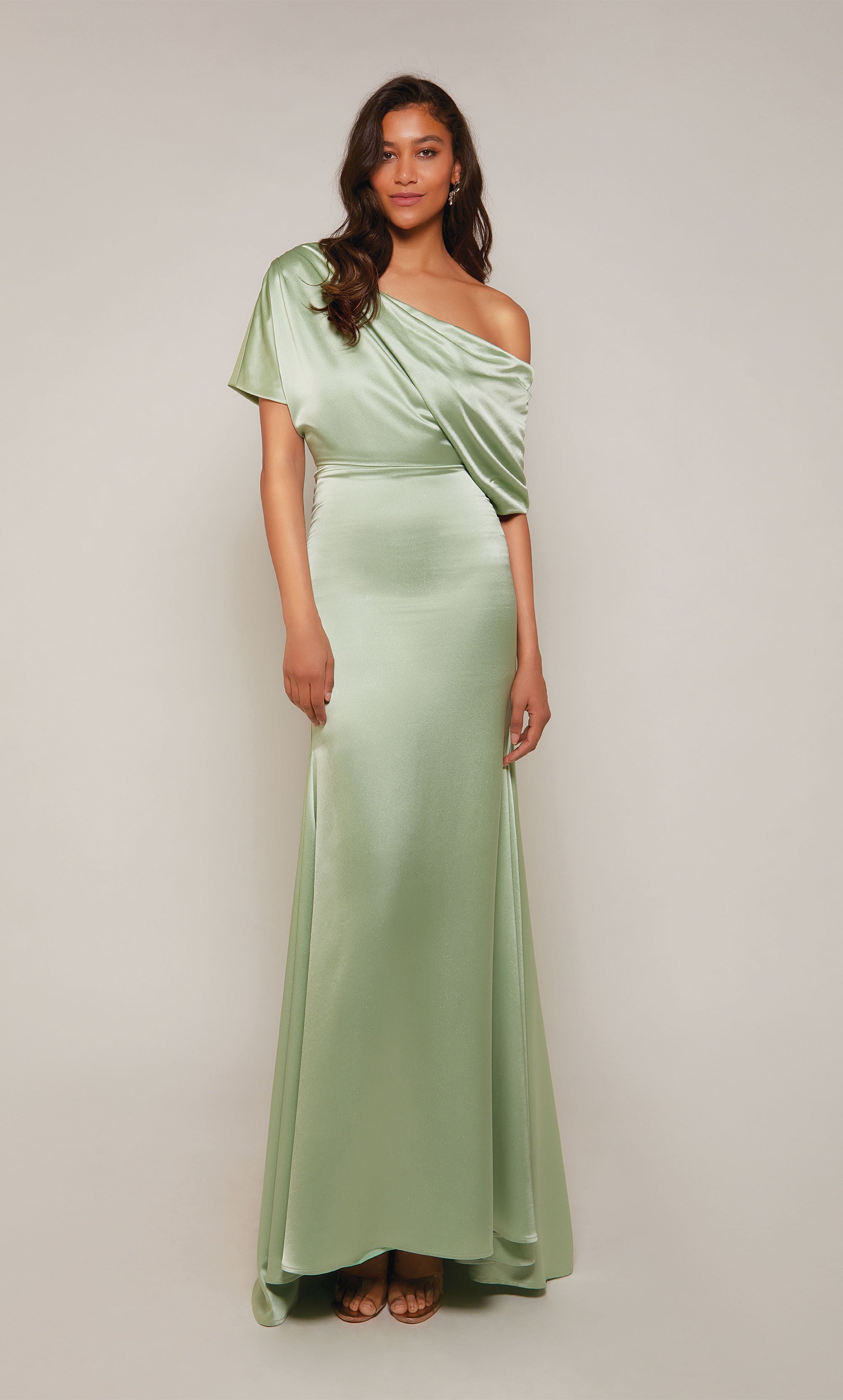 Formal Dress: 27560. Long, Off The Shoulder, Fit N Flare