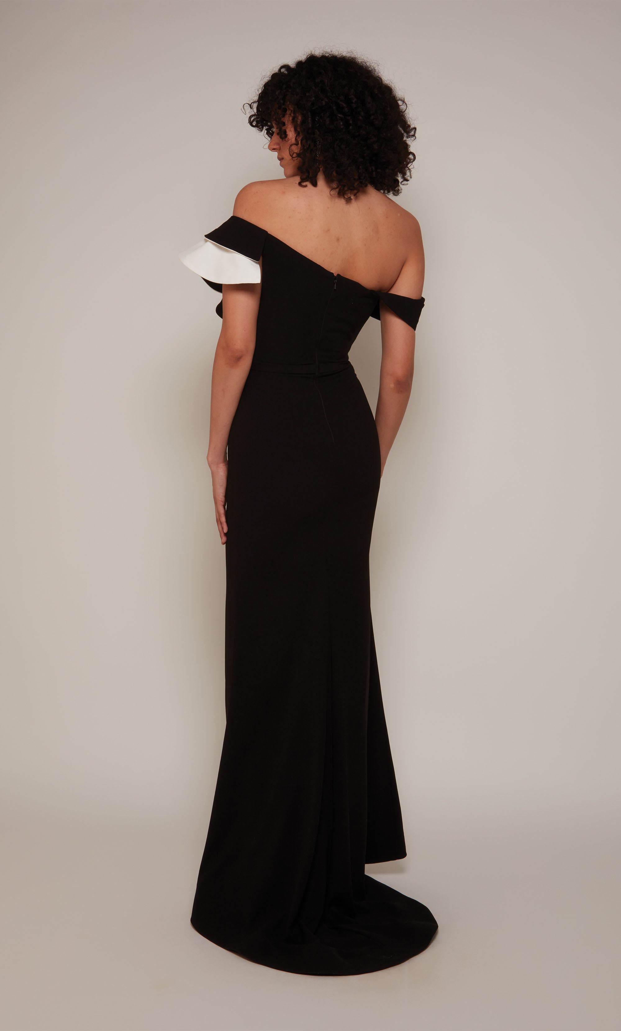 Modern Black and White Prom Dress Long Split Spaghetti-Straps – ballbellauk