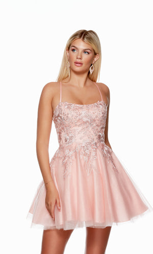 Blush formal clearance dresses short