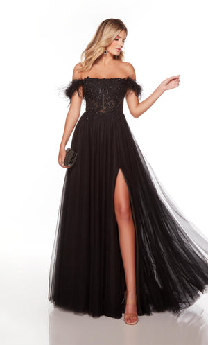 Jovani JVN62510 Size 8 Black A line Prom Dress Embellished Evening Gow –  Glass Slipper Formals