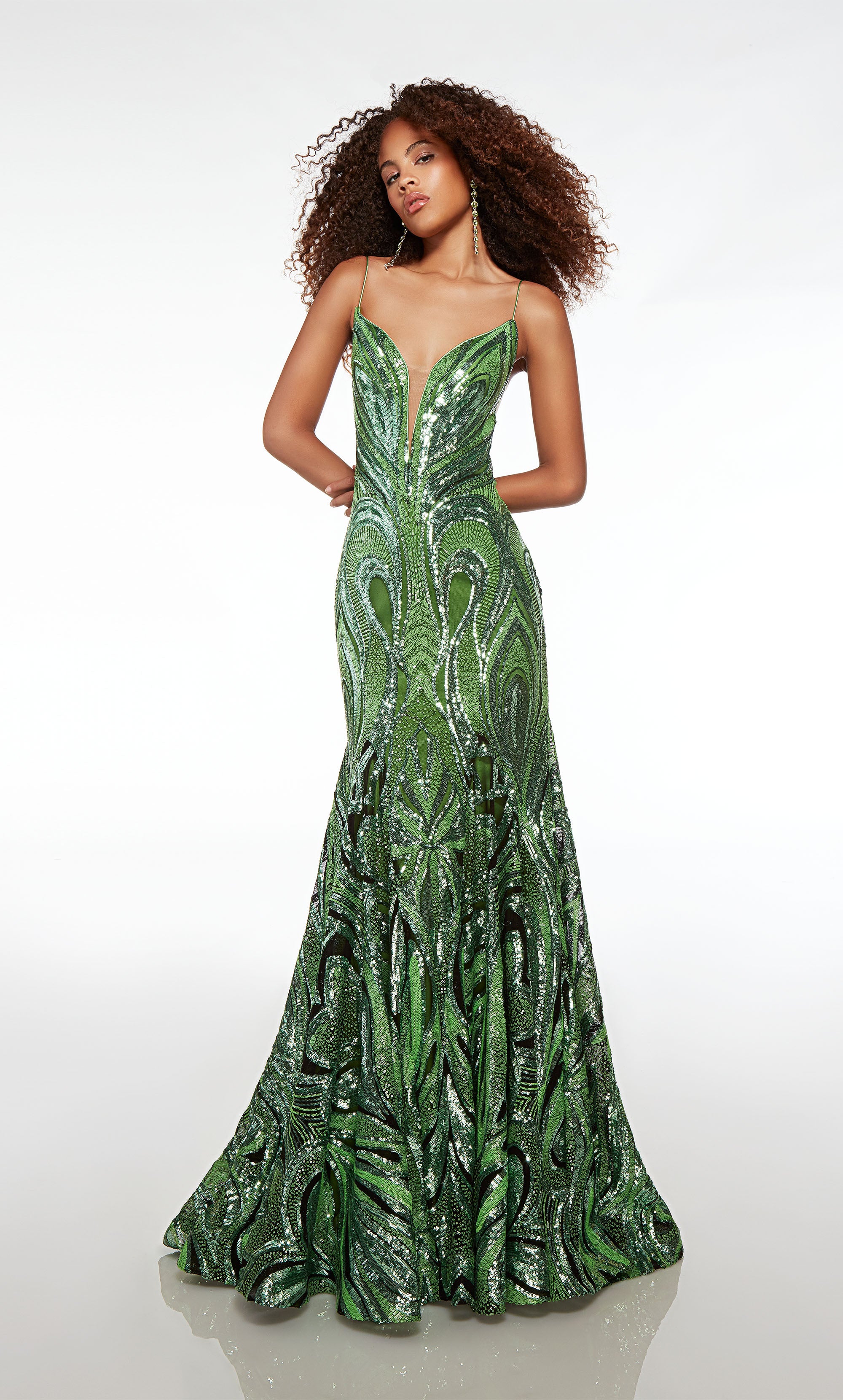 Newest Design Mermaid Evening Dress Halter Neck Green Party Gown With  Detachable Tail - AliExpress