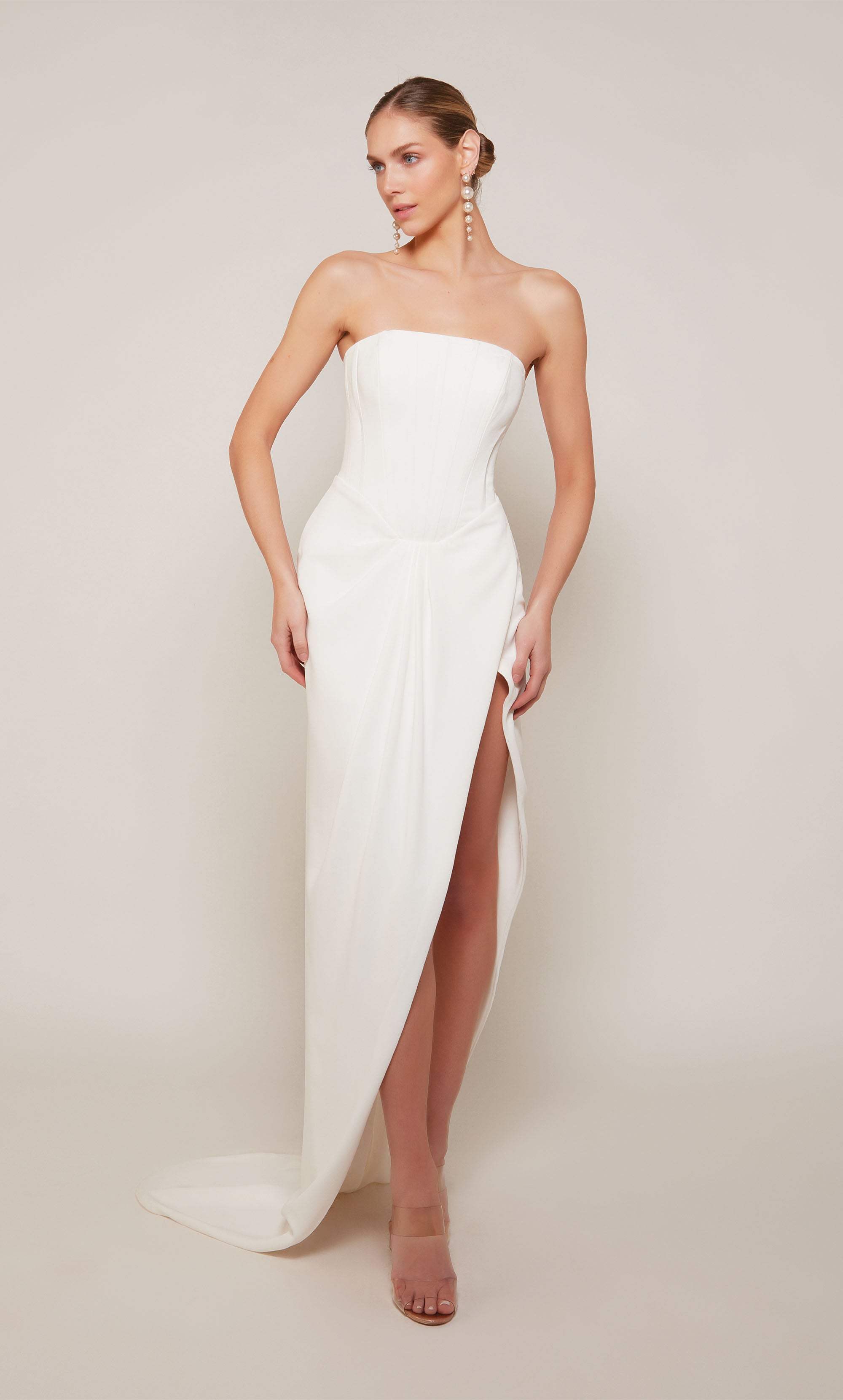 Short Wedding Dress, Corset Dress With Open Back/ Mini White Dress