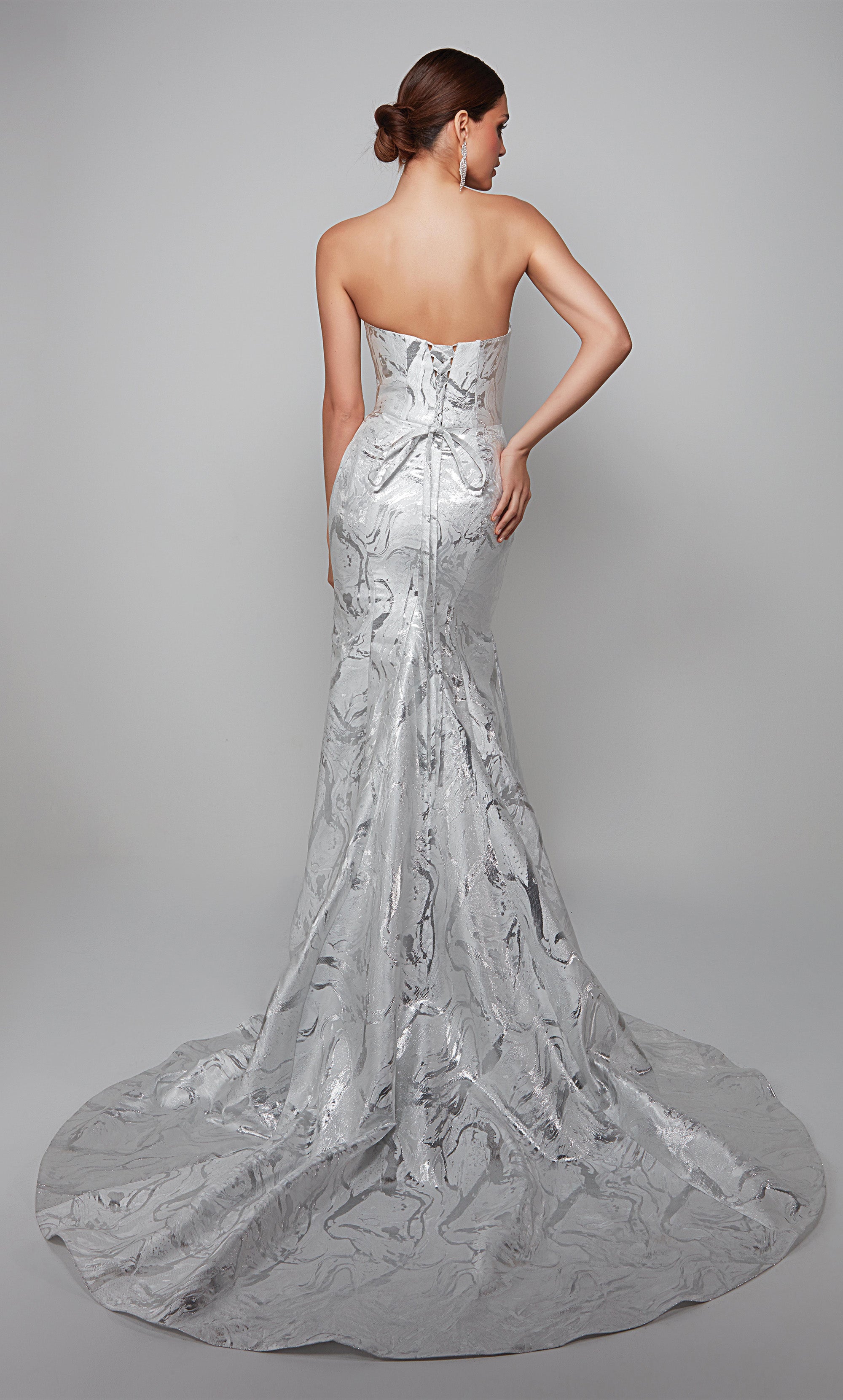 E200 Abella Silver Wedding Dress