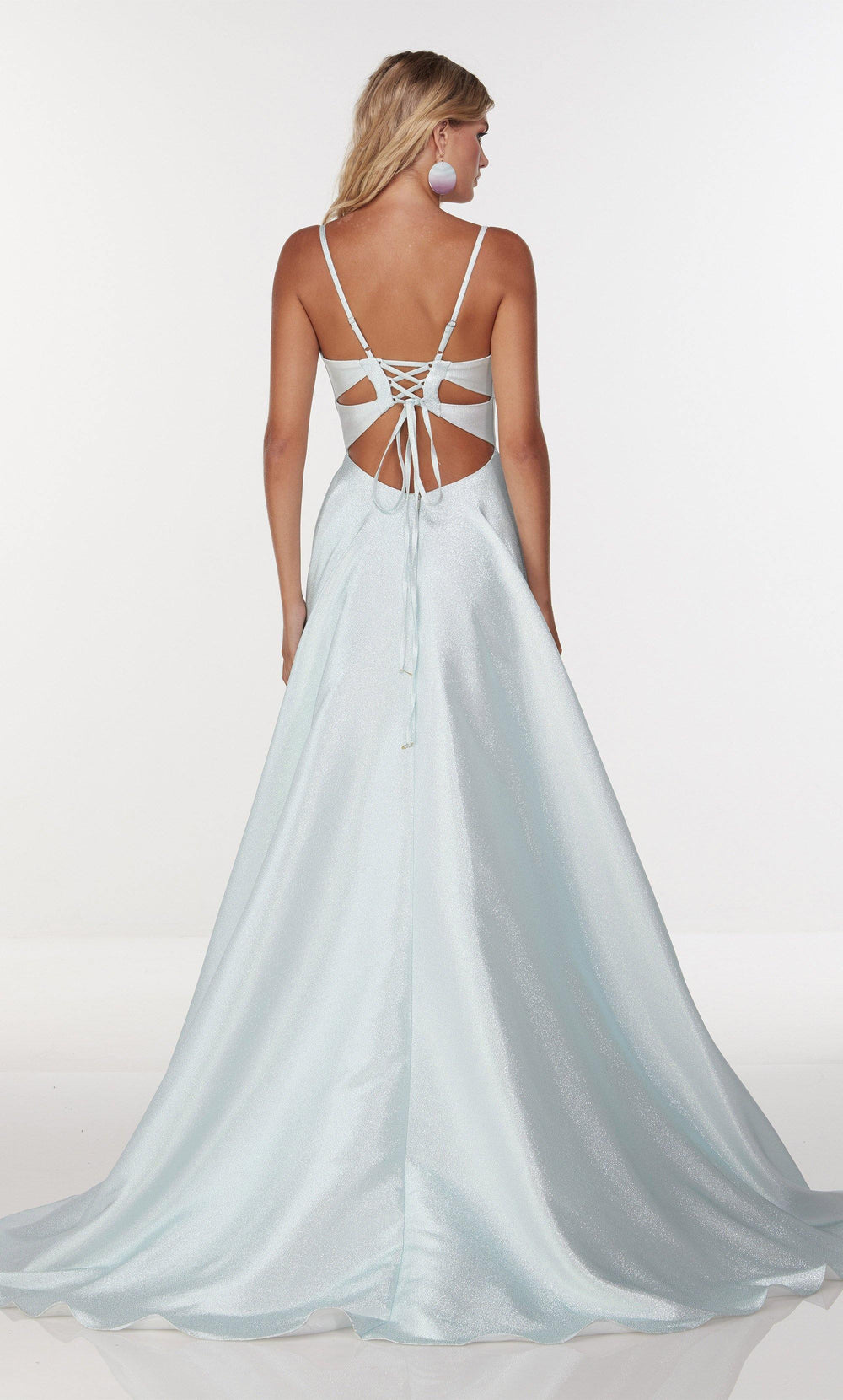 Formal Dress: 7055. Long, Strapless, Mermaid, Lace-up Back